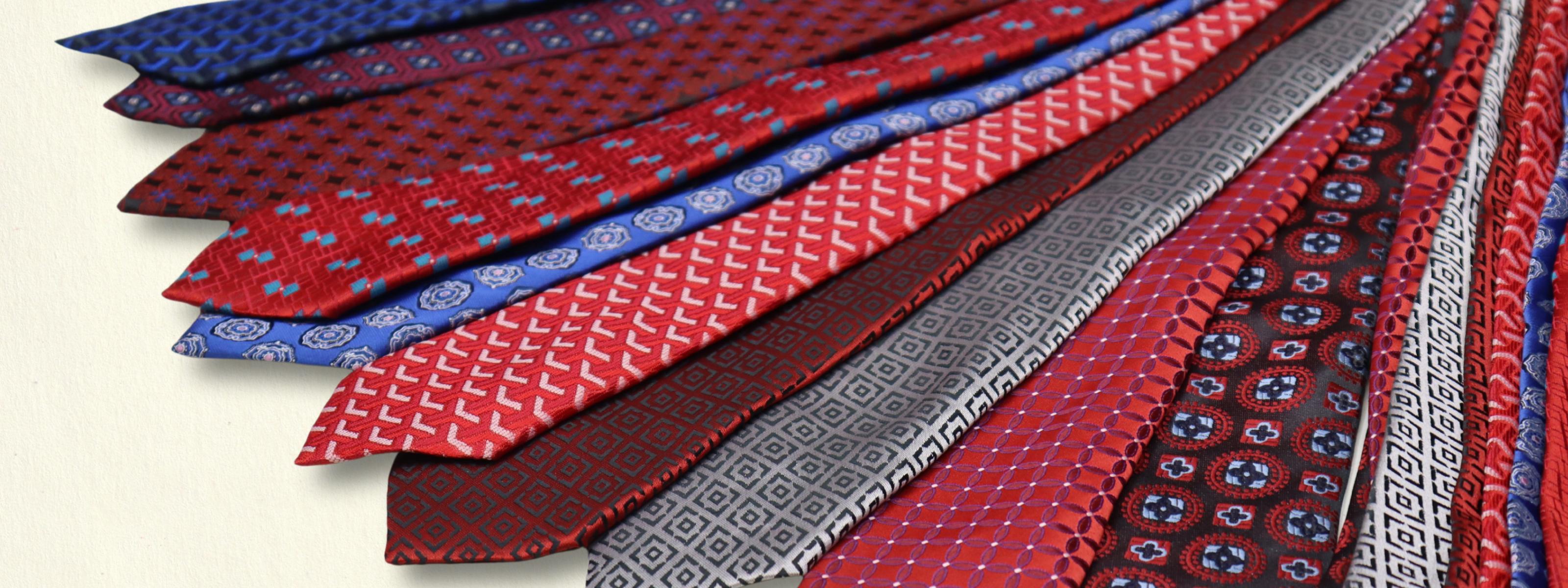 Geometric neckties for men