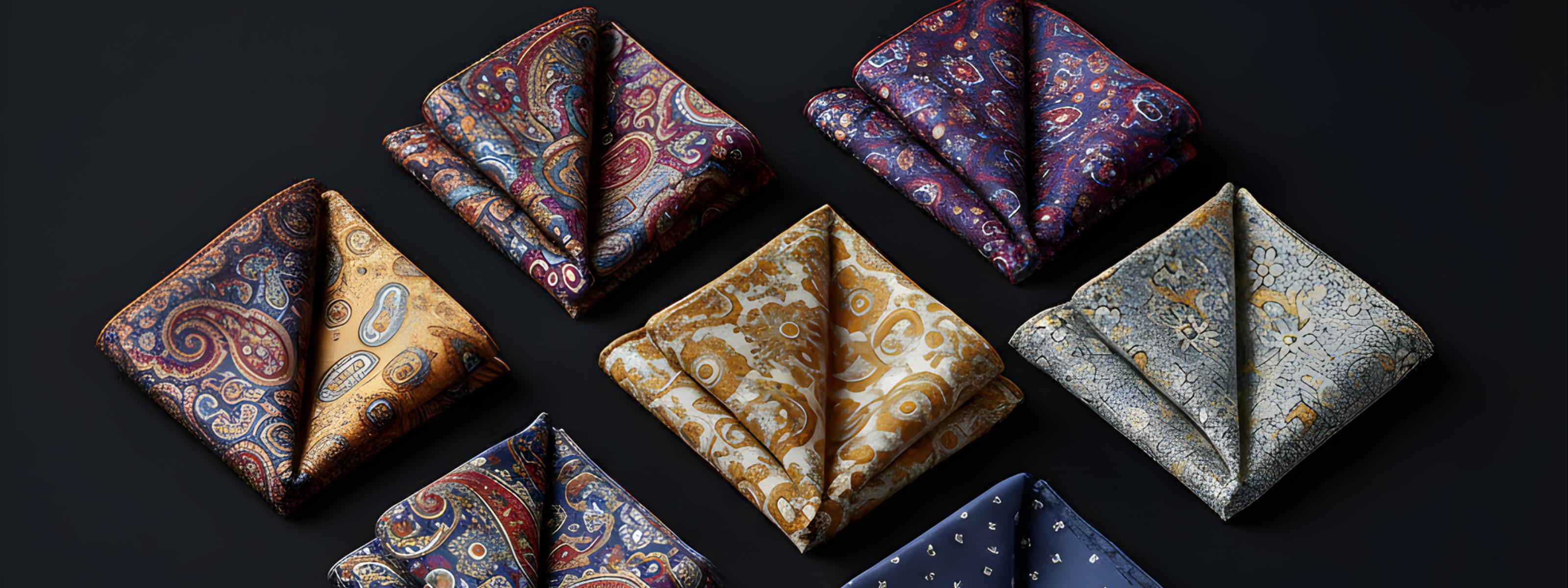 printed pocket squares for men