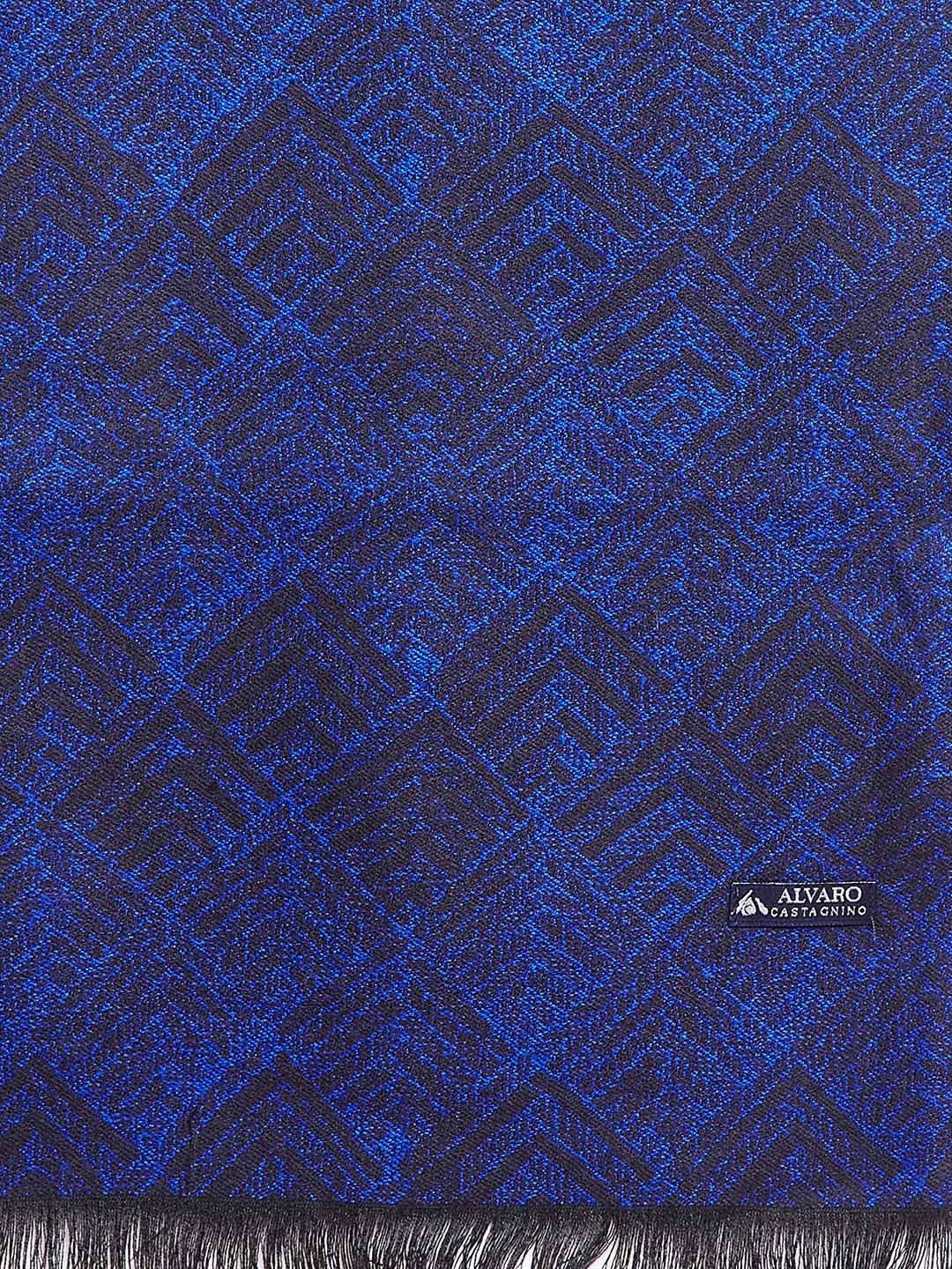 Alvaro Castagnino Men Blue & Black Checked Mufflers