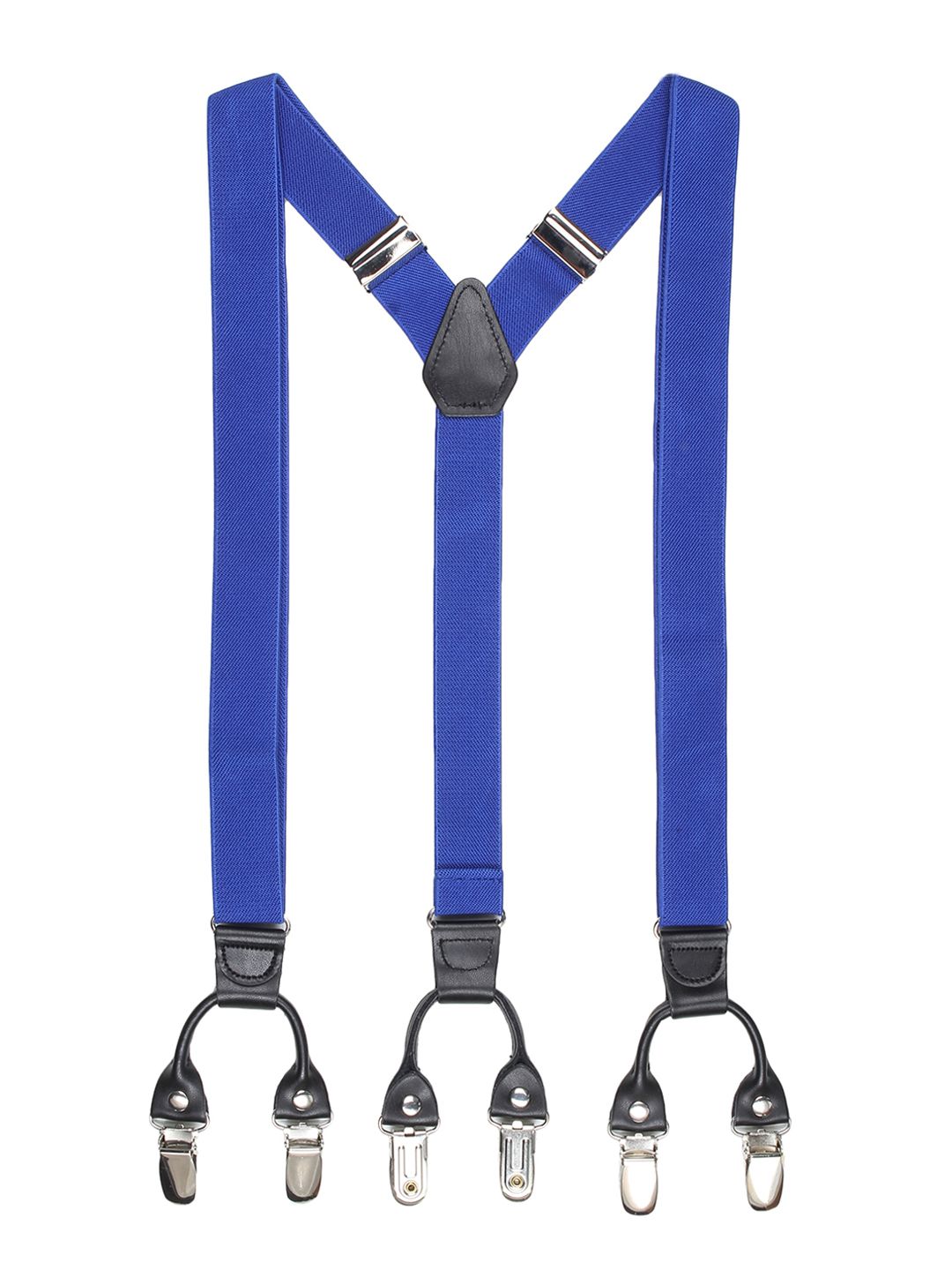 Royal Blue Solid Y-Back Suspenders