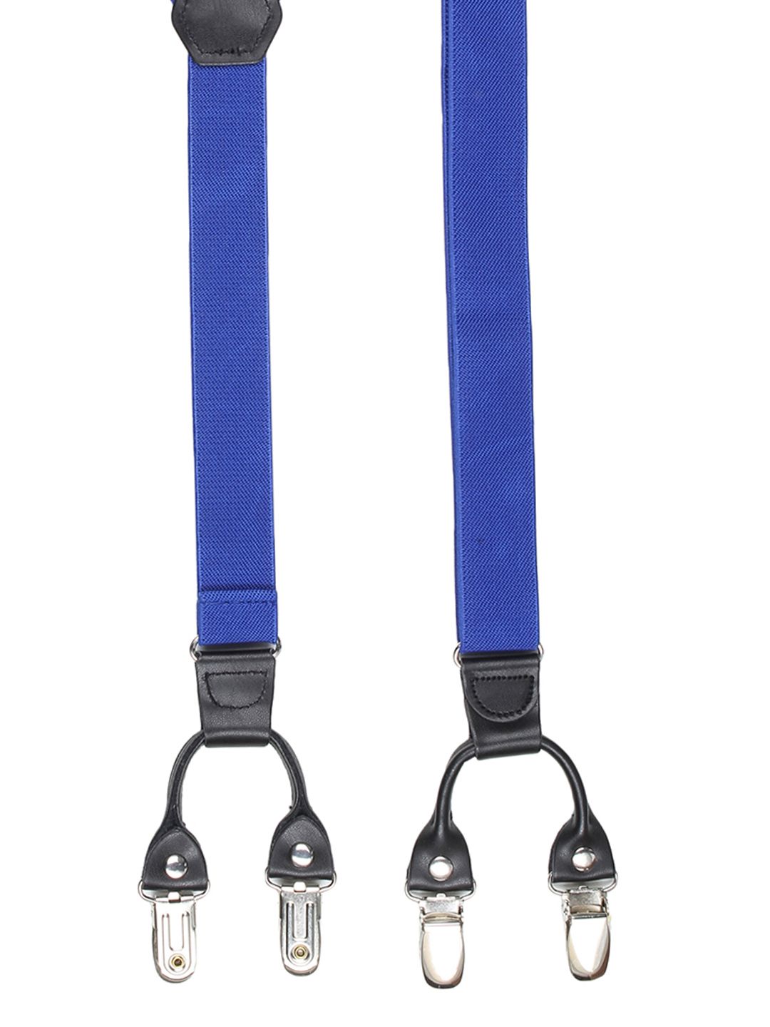Royal Blue Solid Y-Back Suspenders