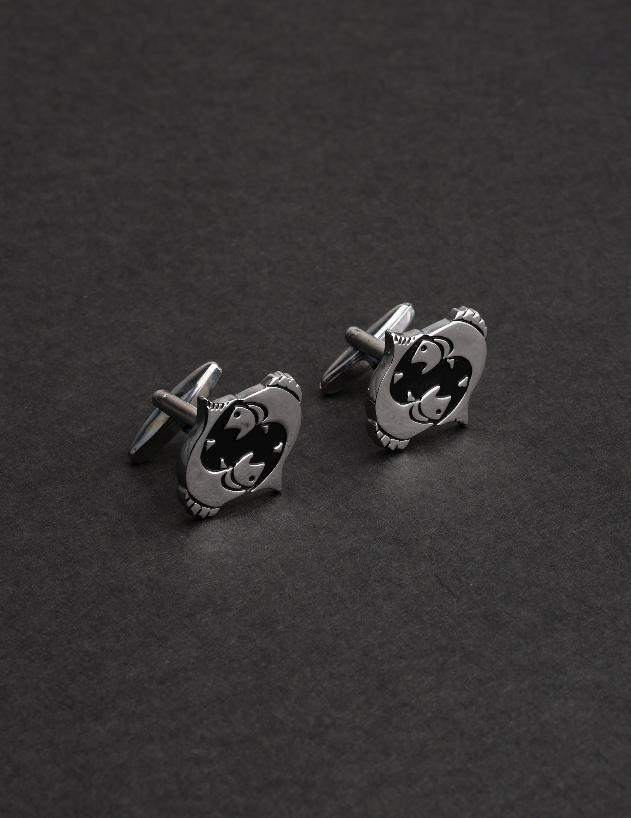 Silver Pisces Zodiac Cufflink