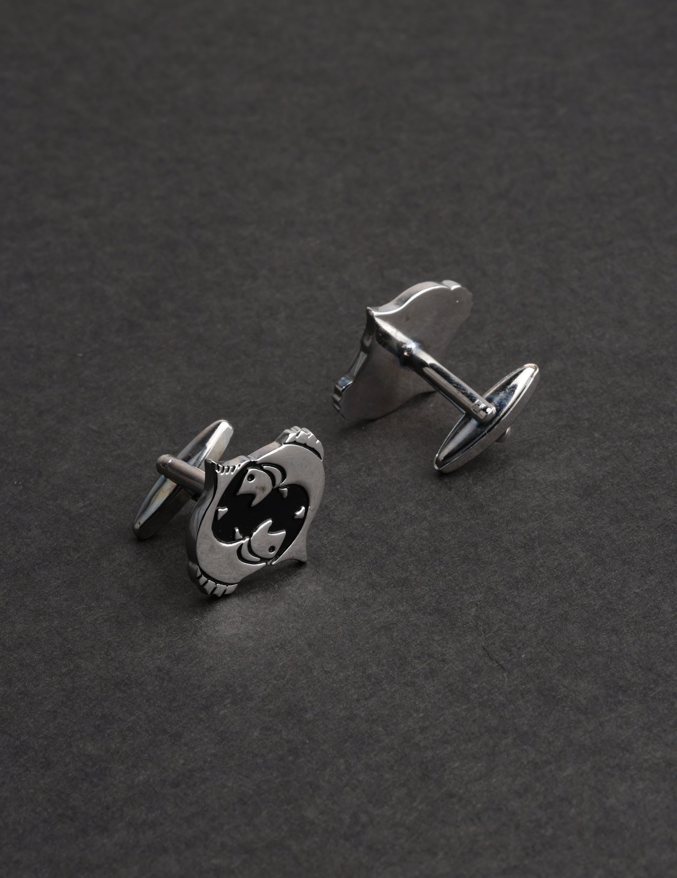 Silver Pisces Zodiac Cufflink