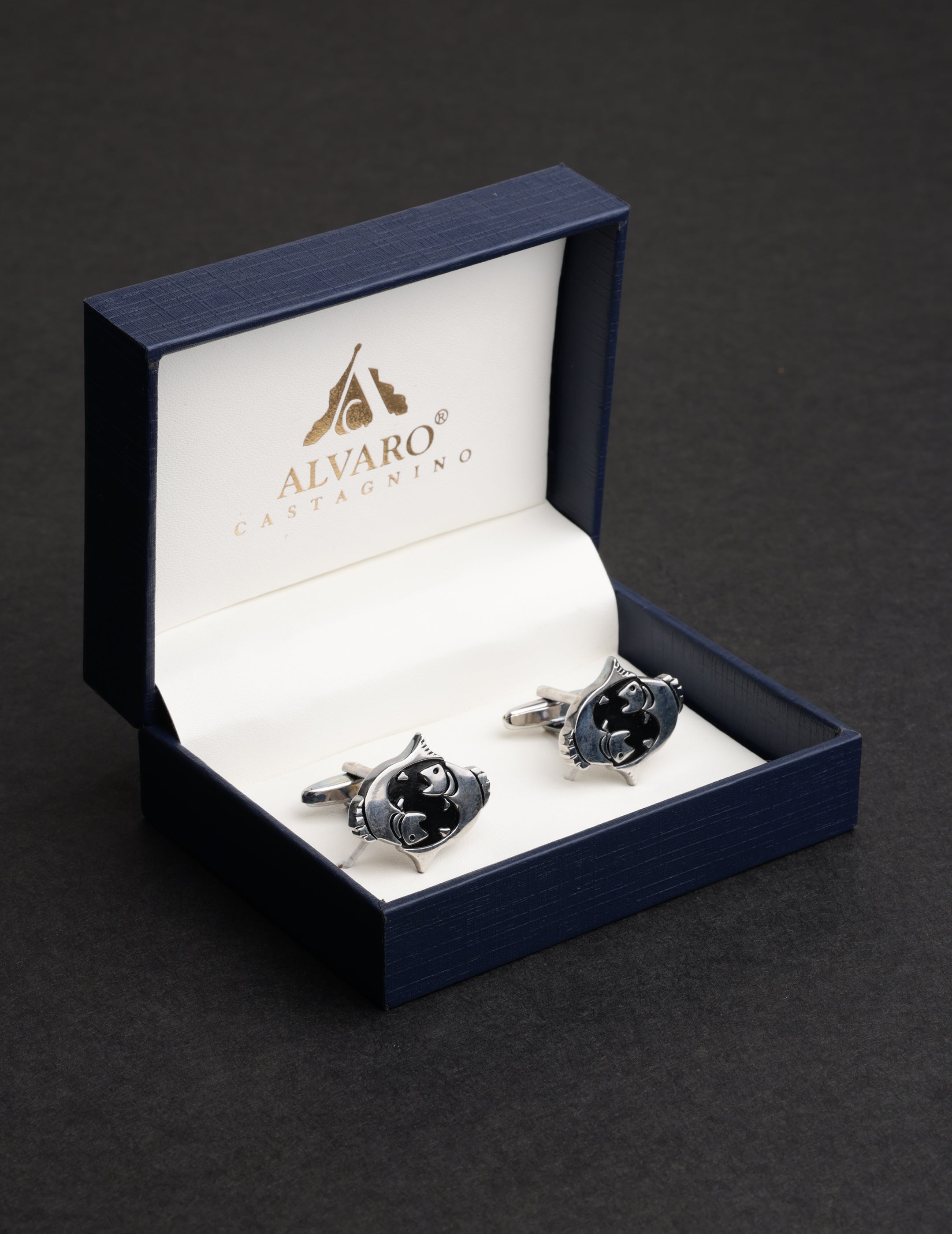 Silver Pisces Zodiac Cufflink