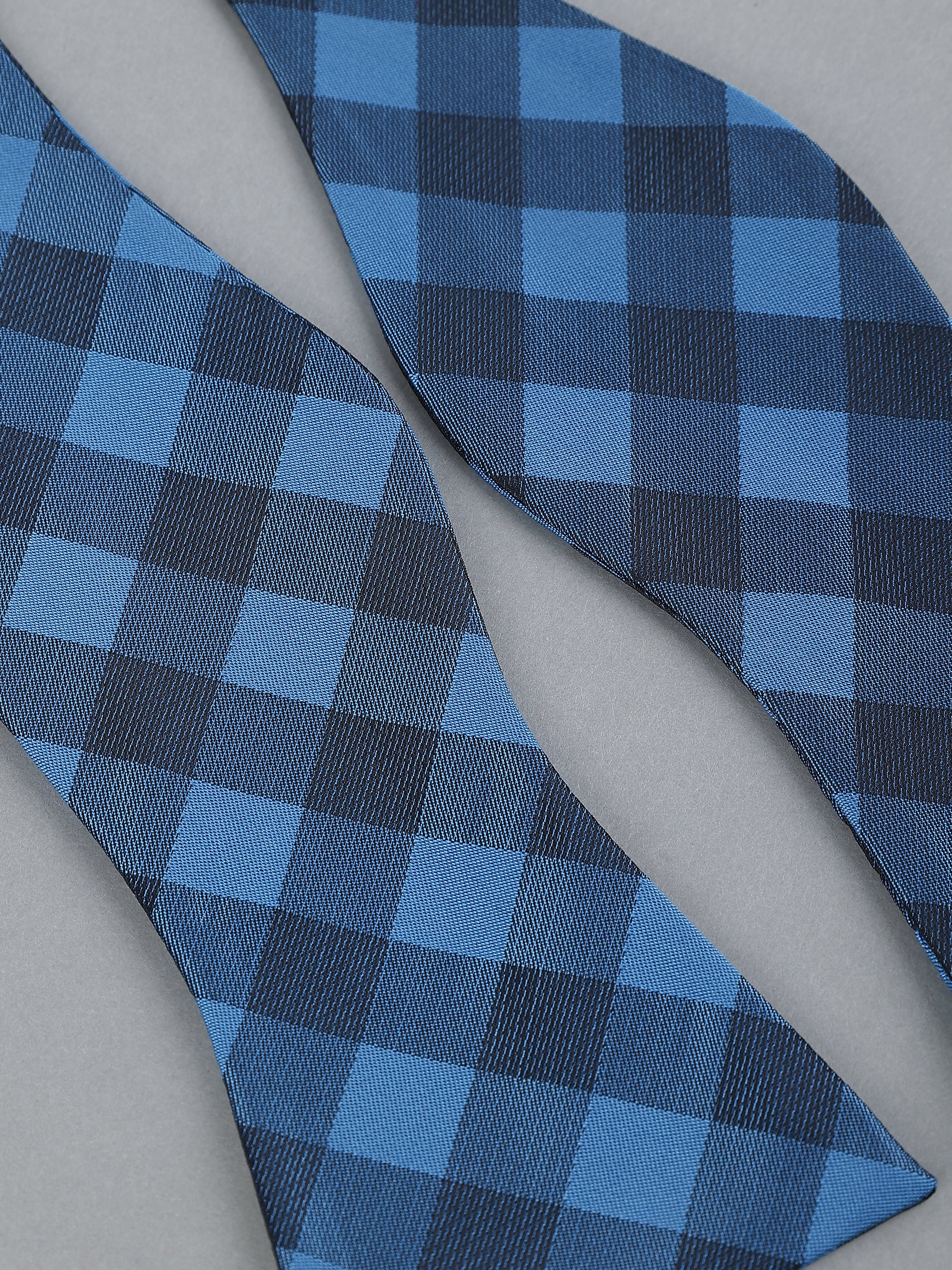 Gingham Check Self-Tie Bow Tie