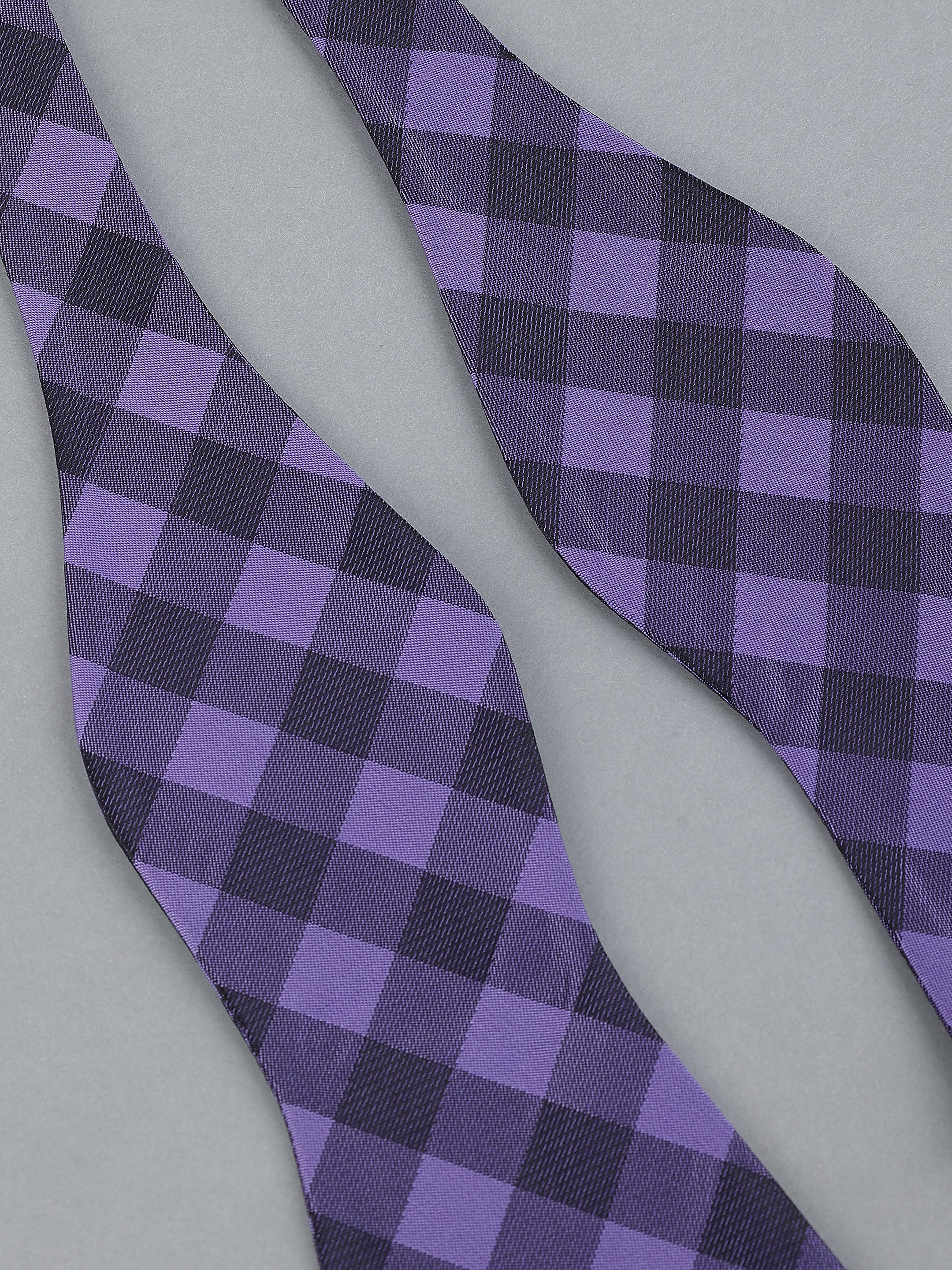 Gingham Check Self-Tie Bow Tie