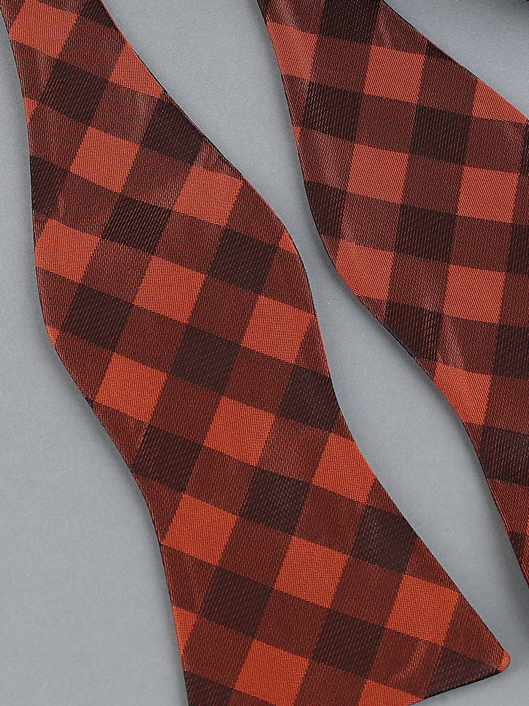 Gingham Check Self-Tie Bow Tie
