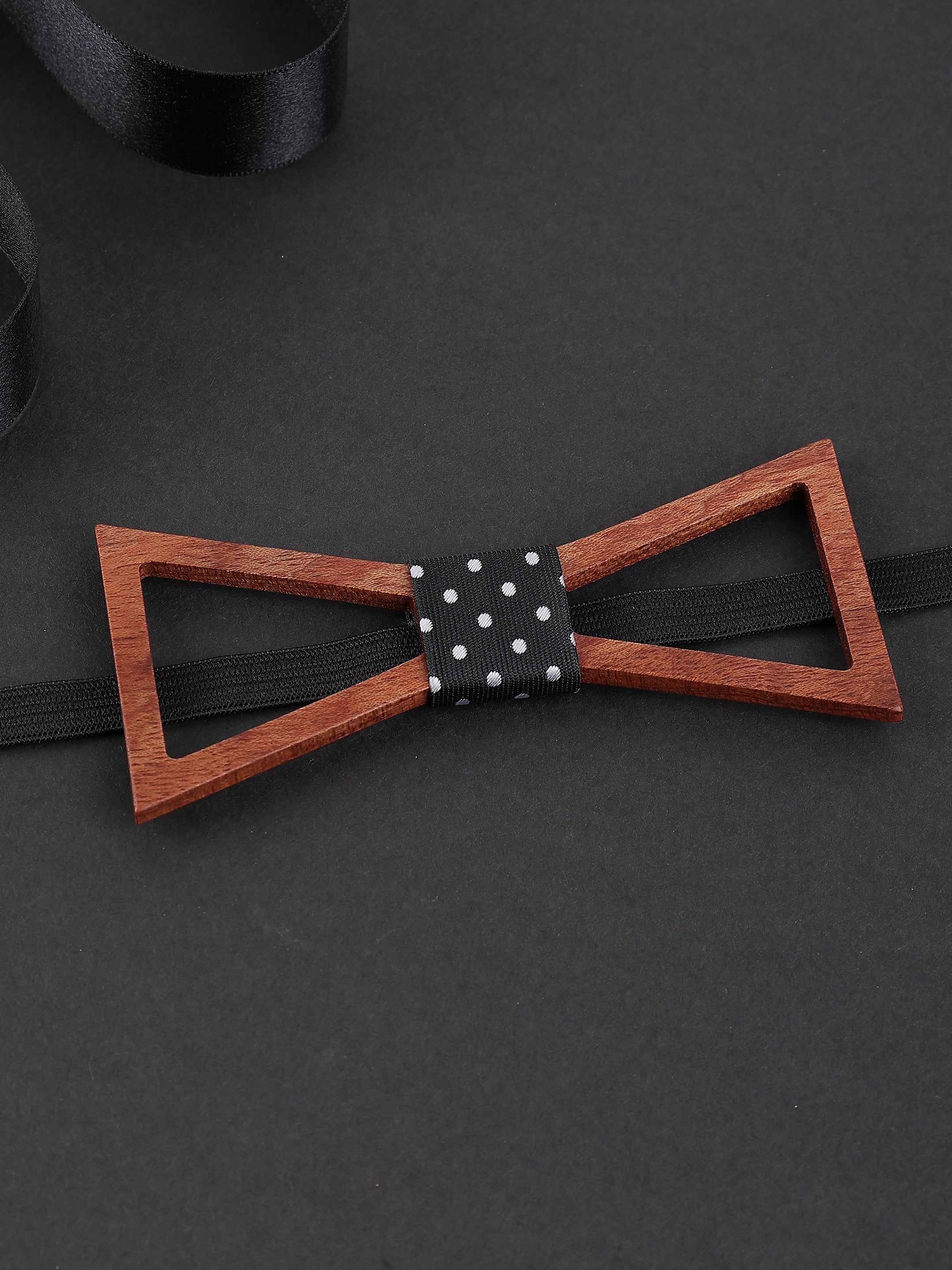Geometric Cut-Out Wooden Bow Tie