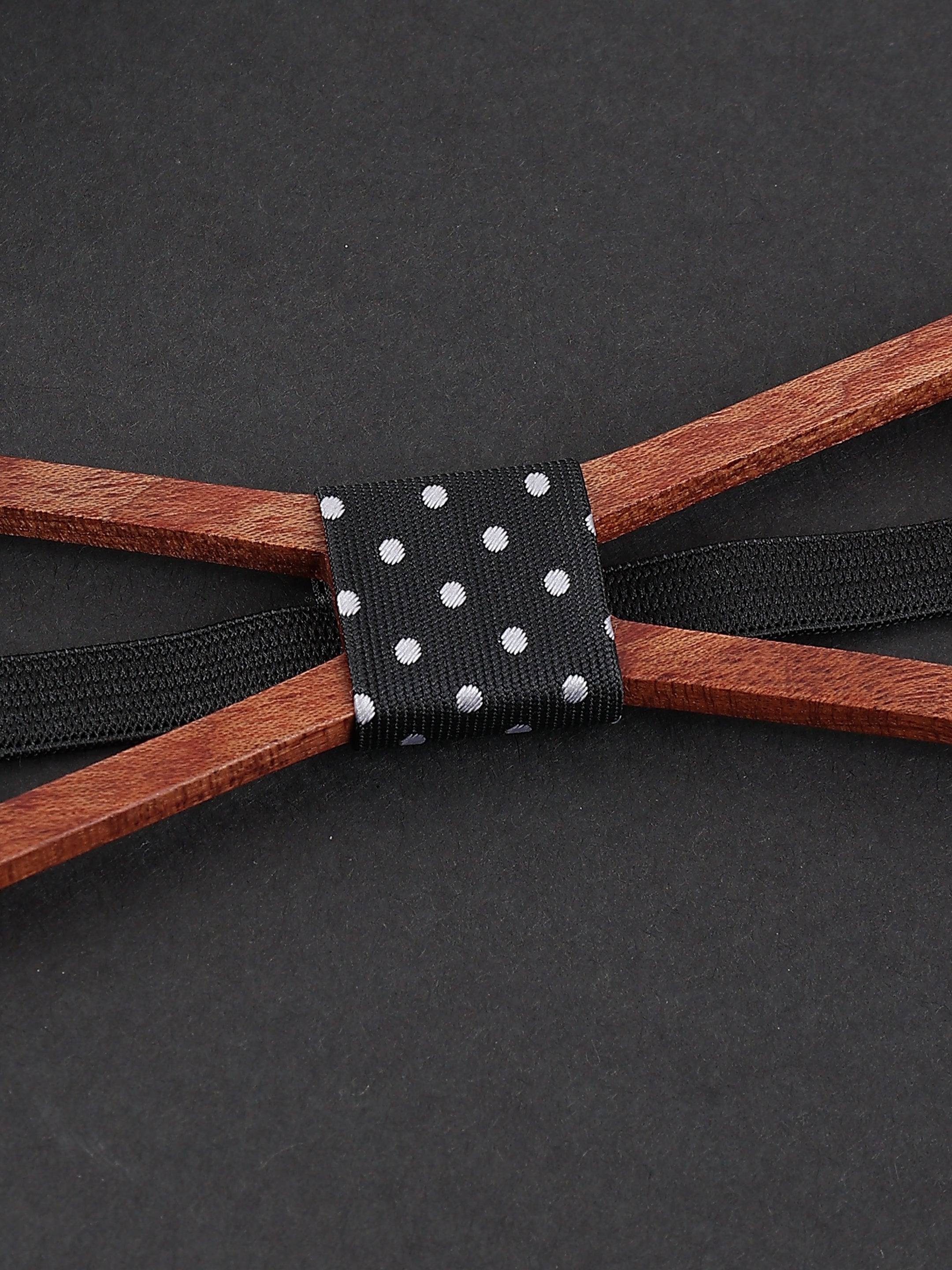 Geometric Cut-Out Wooden Bow Tie