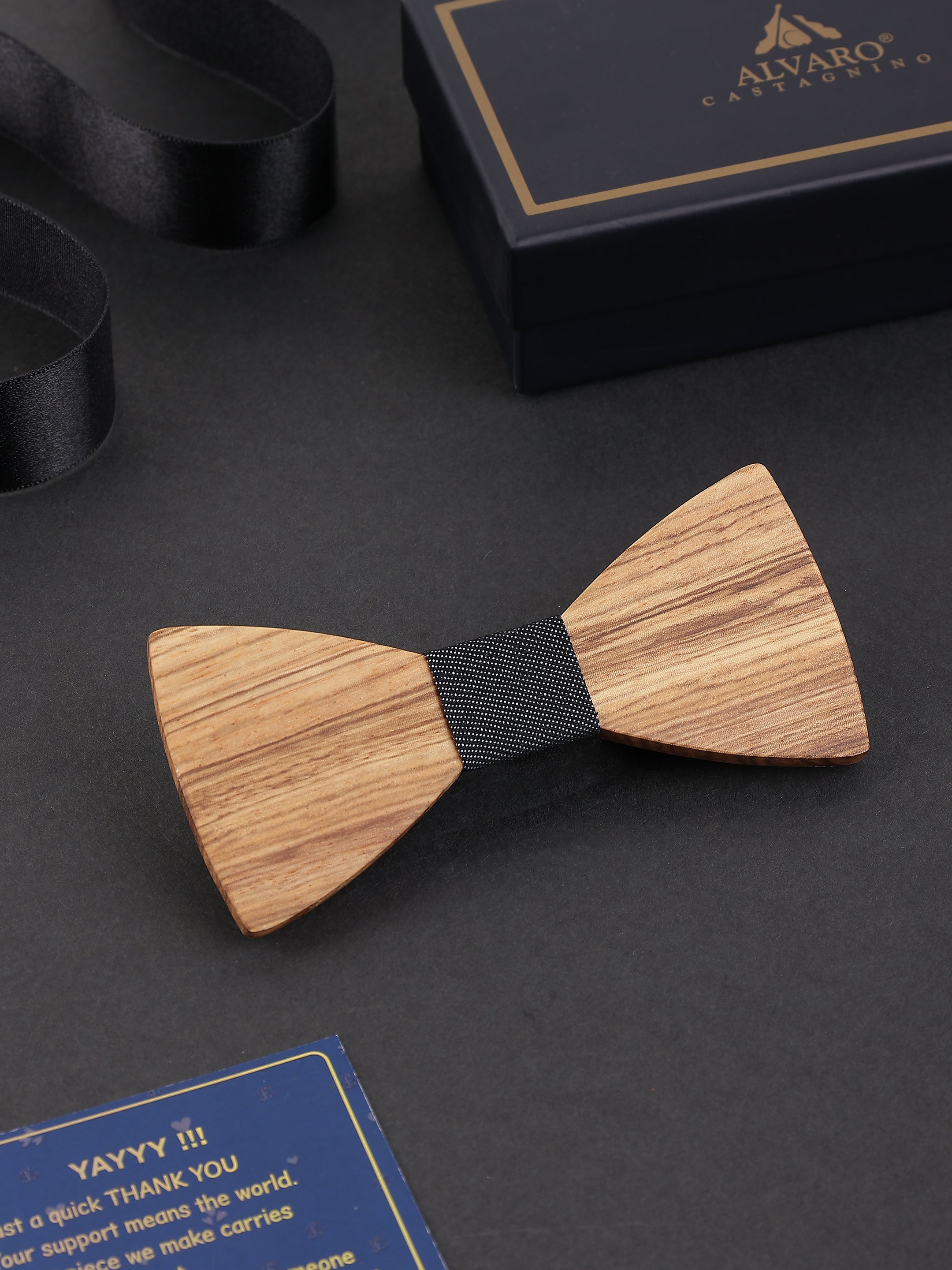 Zebrawood Grain Wooden Bow Tie