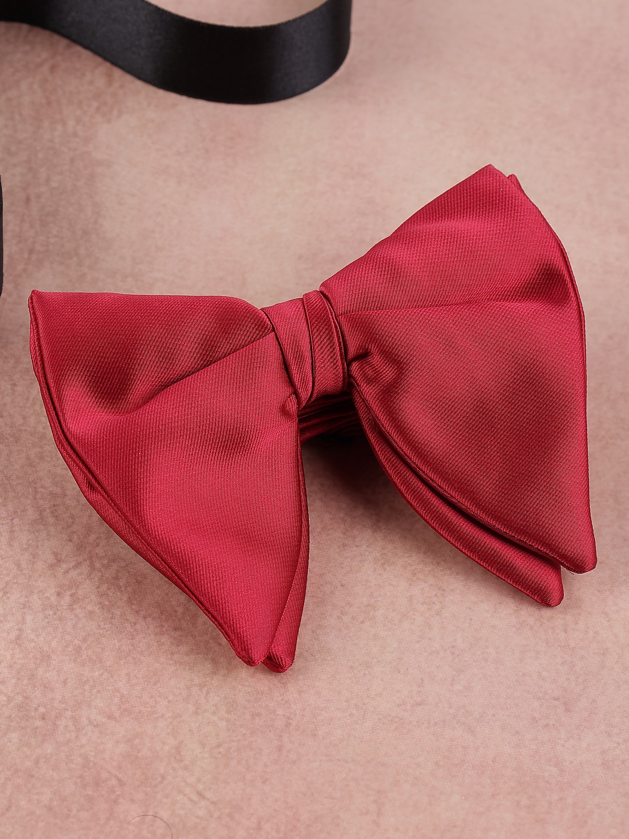 Maroon Red Butterfly Bow Tie