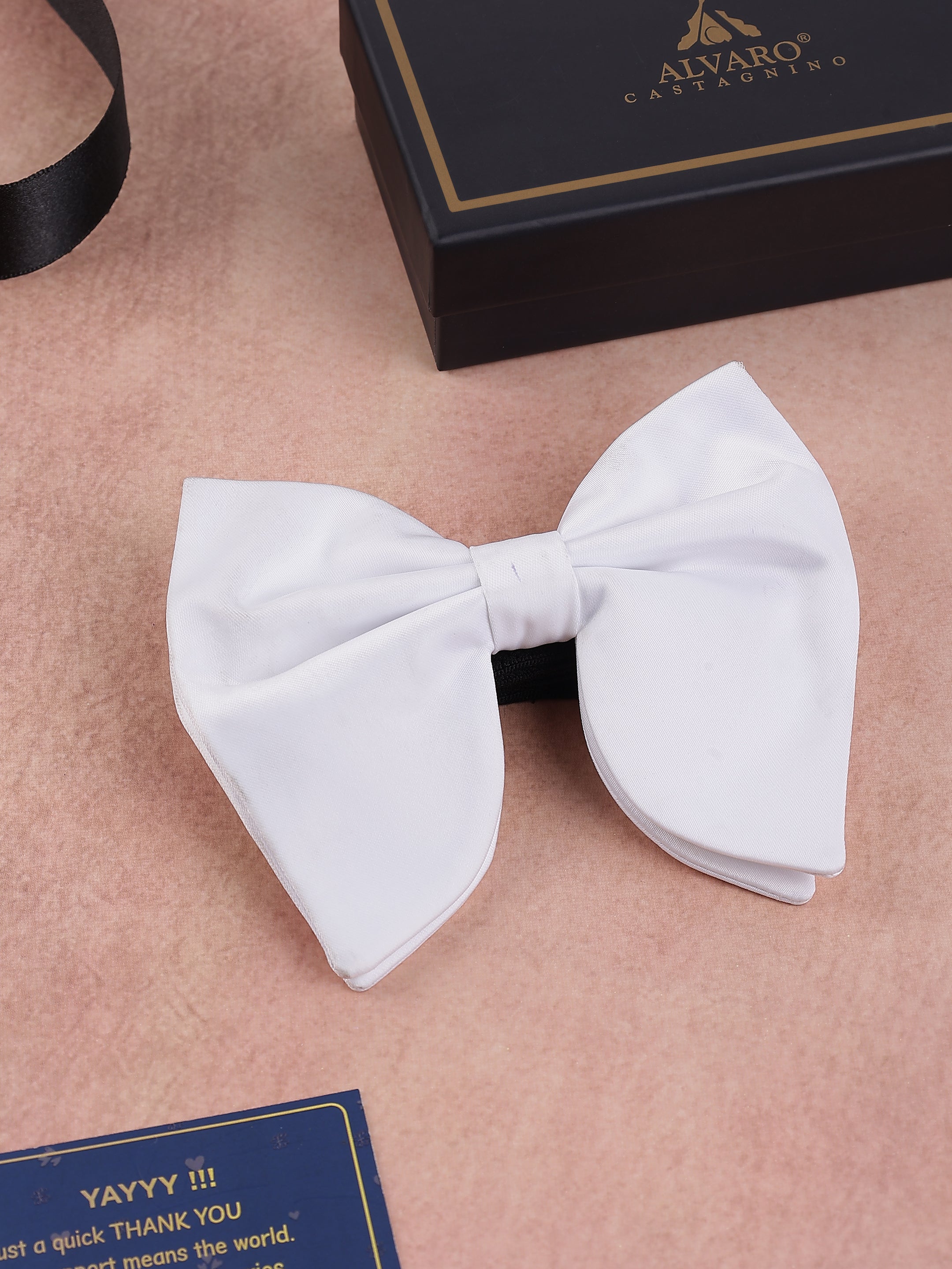 White Butterfly Bow Tie