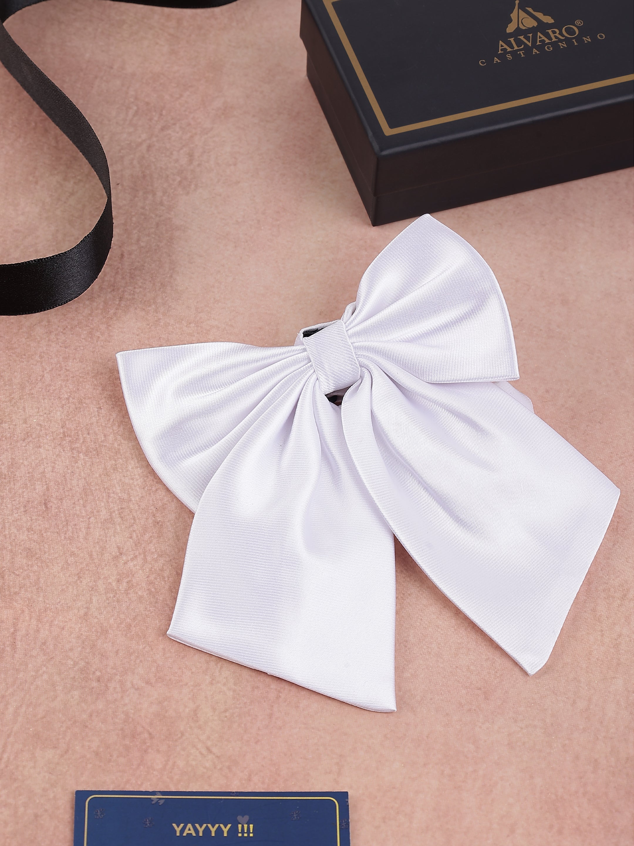 White Floppy Bow Tie