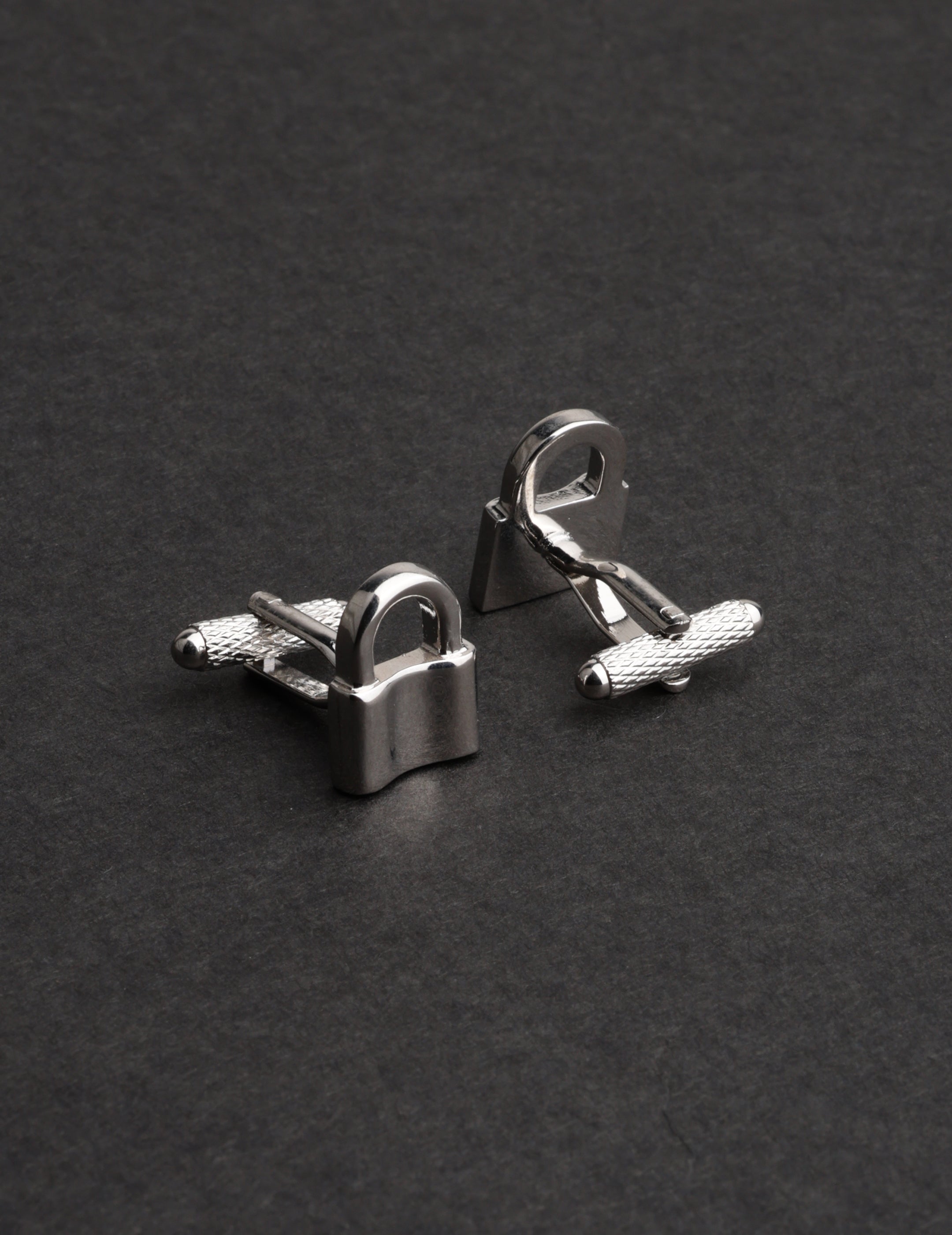 Silver Padlock Cufflinks
