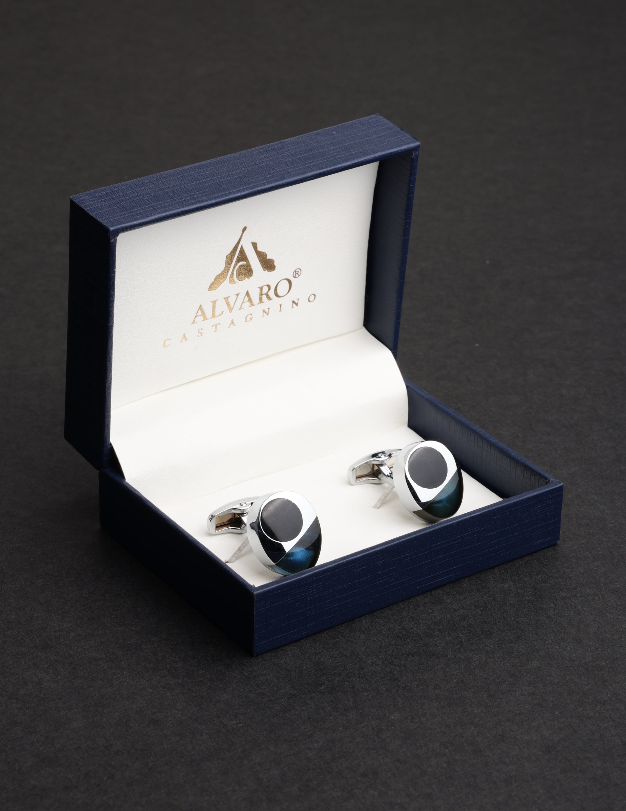 Modern Abstract Oval Cufflinks