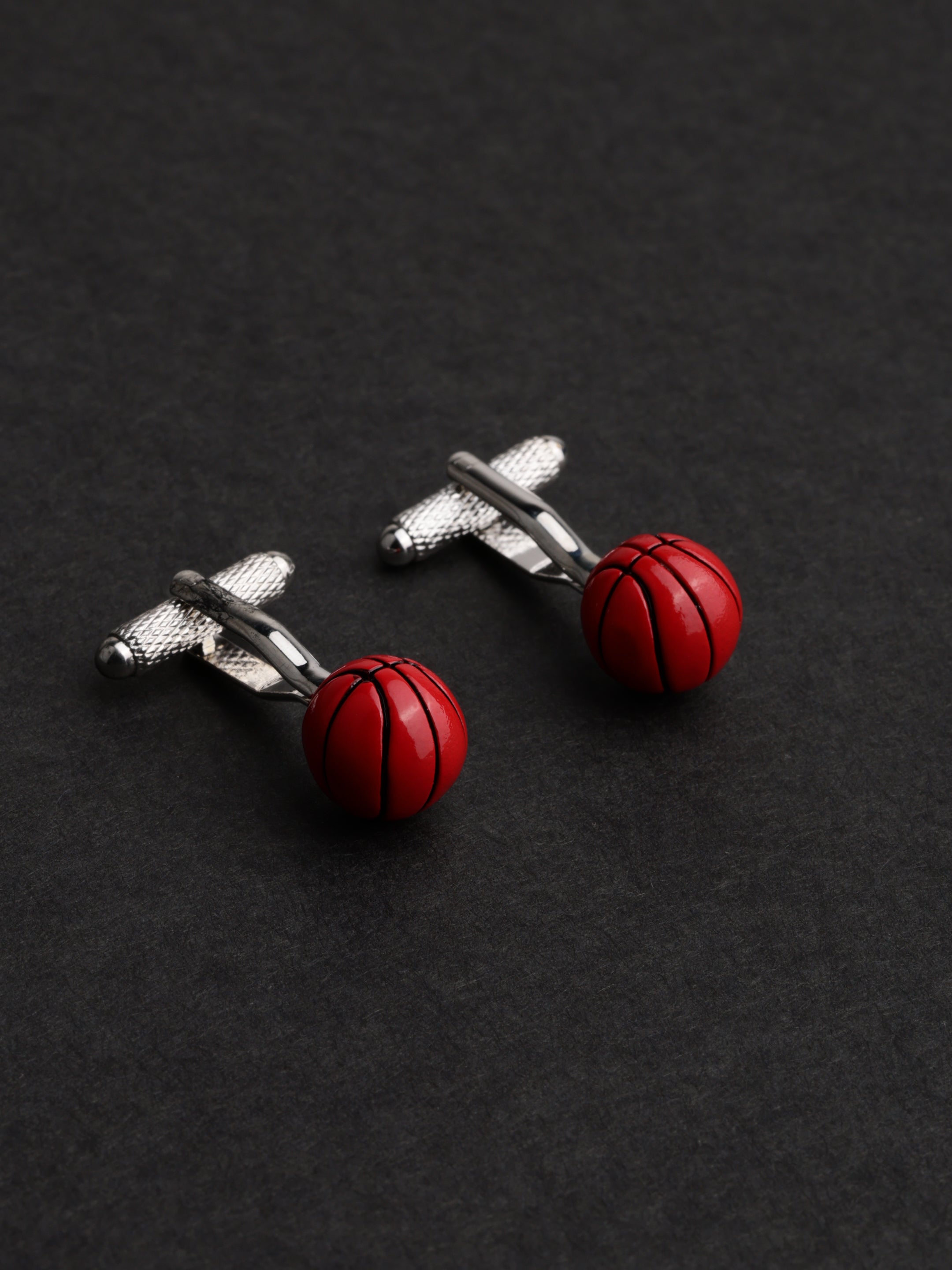 Red Basketball Novelty Cufflinks