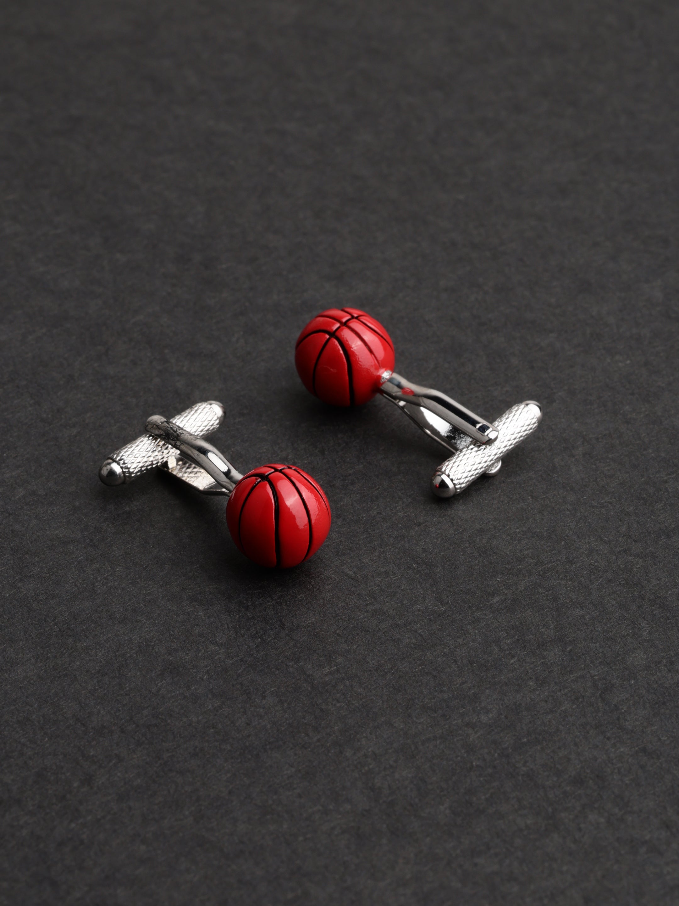 Red Basketball Novelty Cufflinks