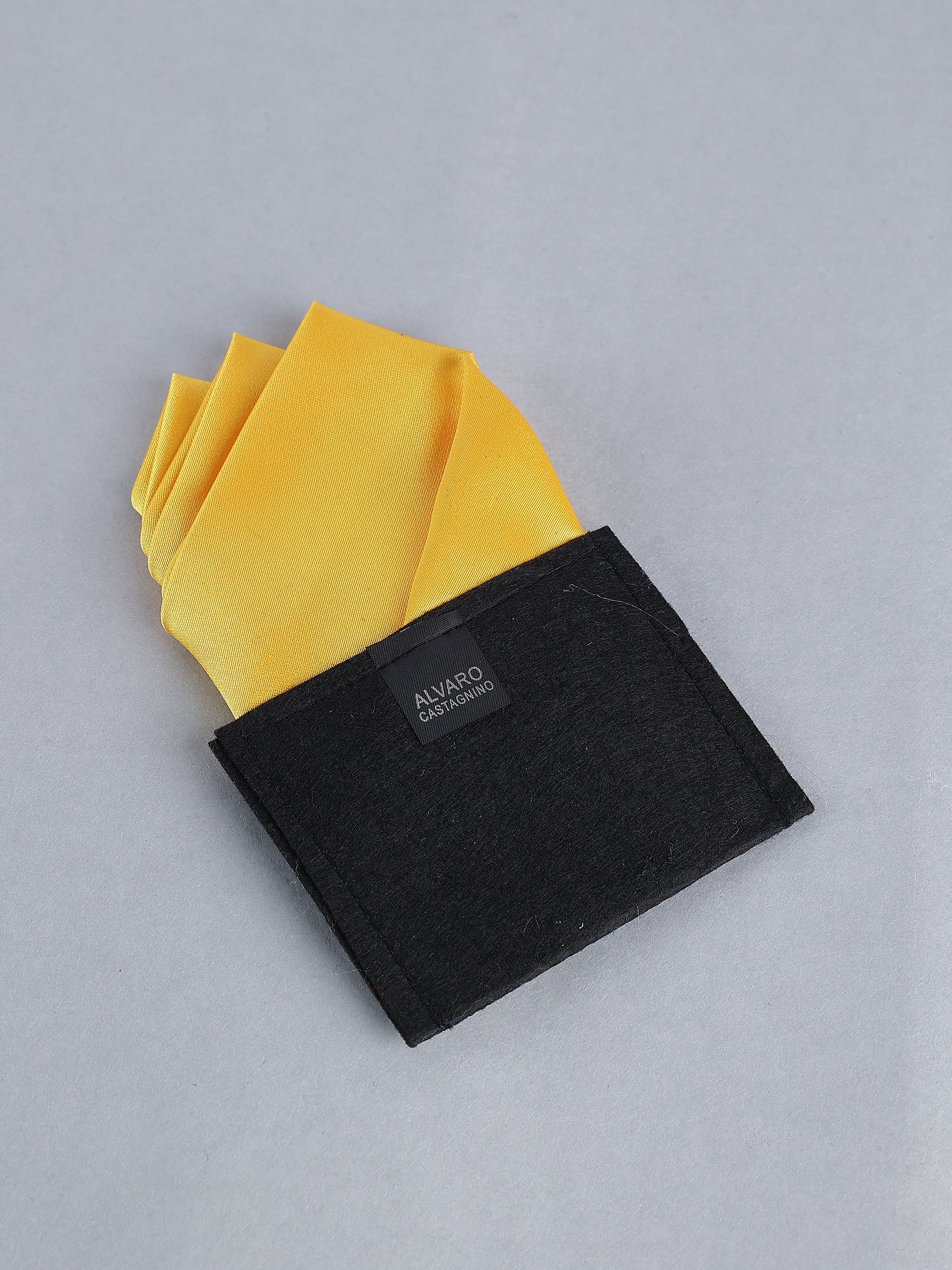 Mustard Yellow Blend Pre-Folded Pocket Square