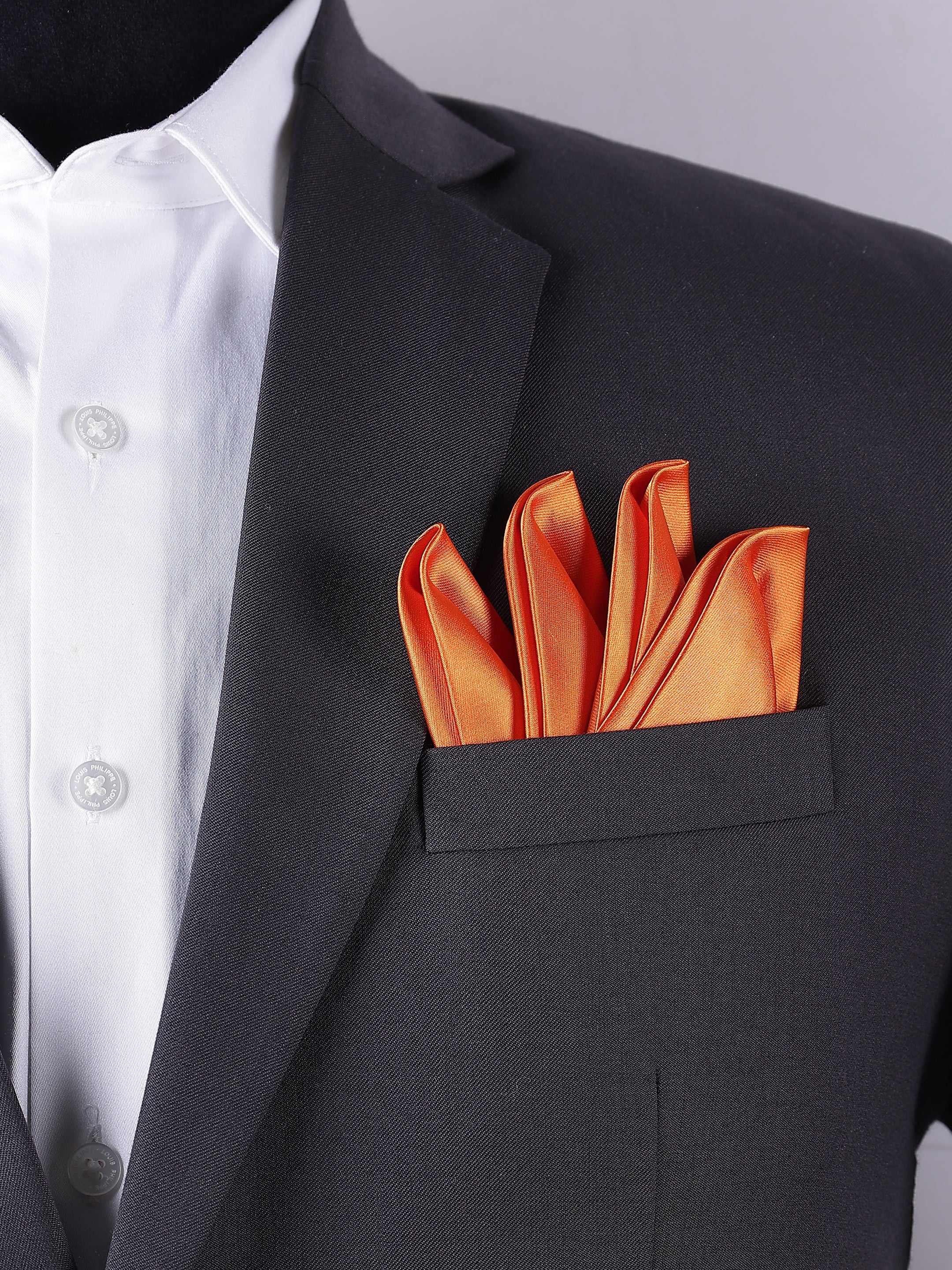 Orange Pre-Folded Pocket Square