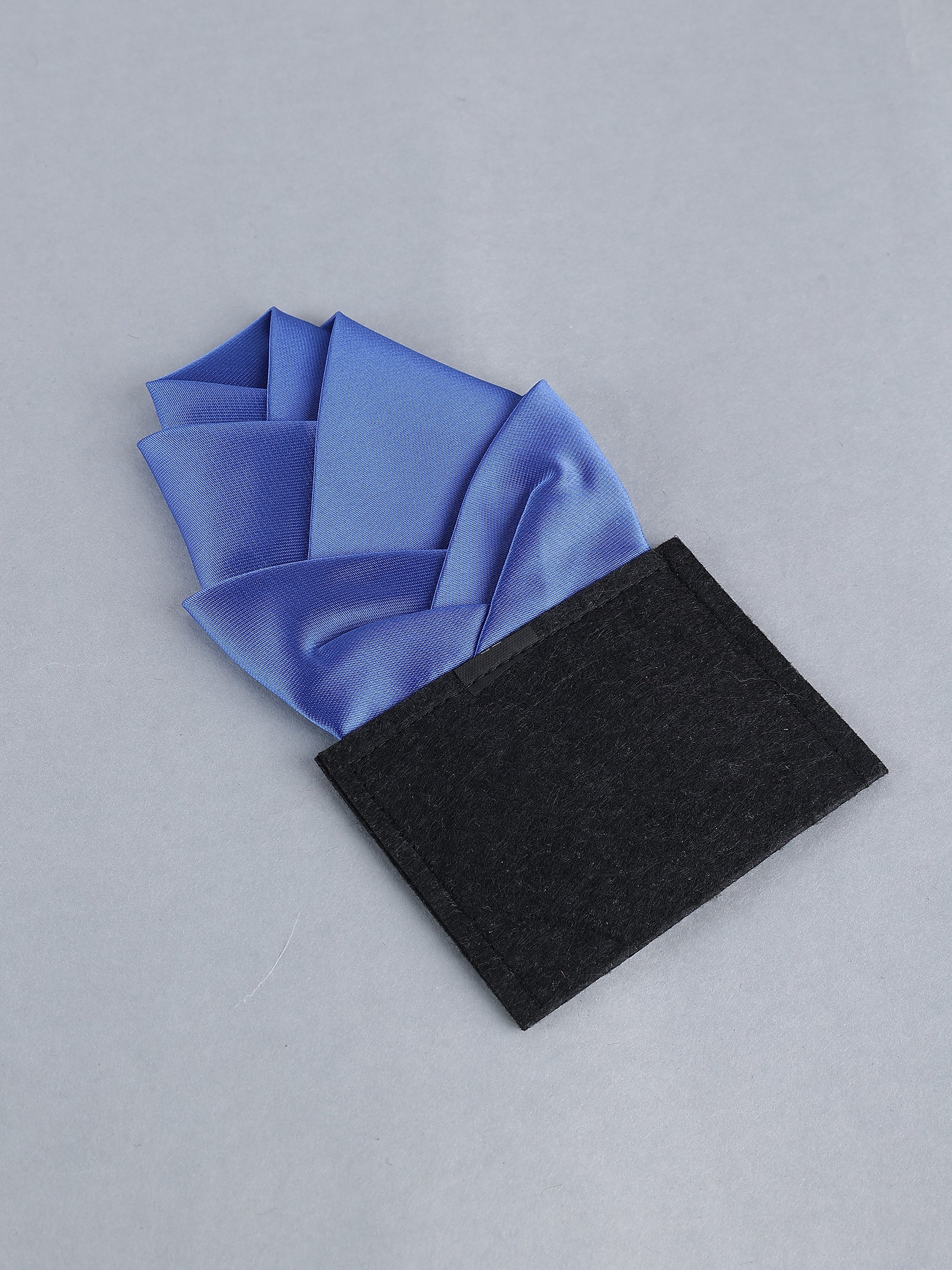 Azure Blue Pre-Folded Pocket Square