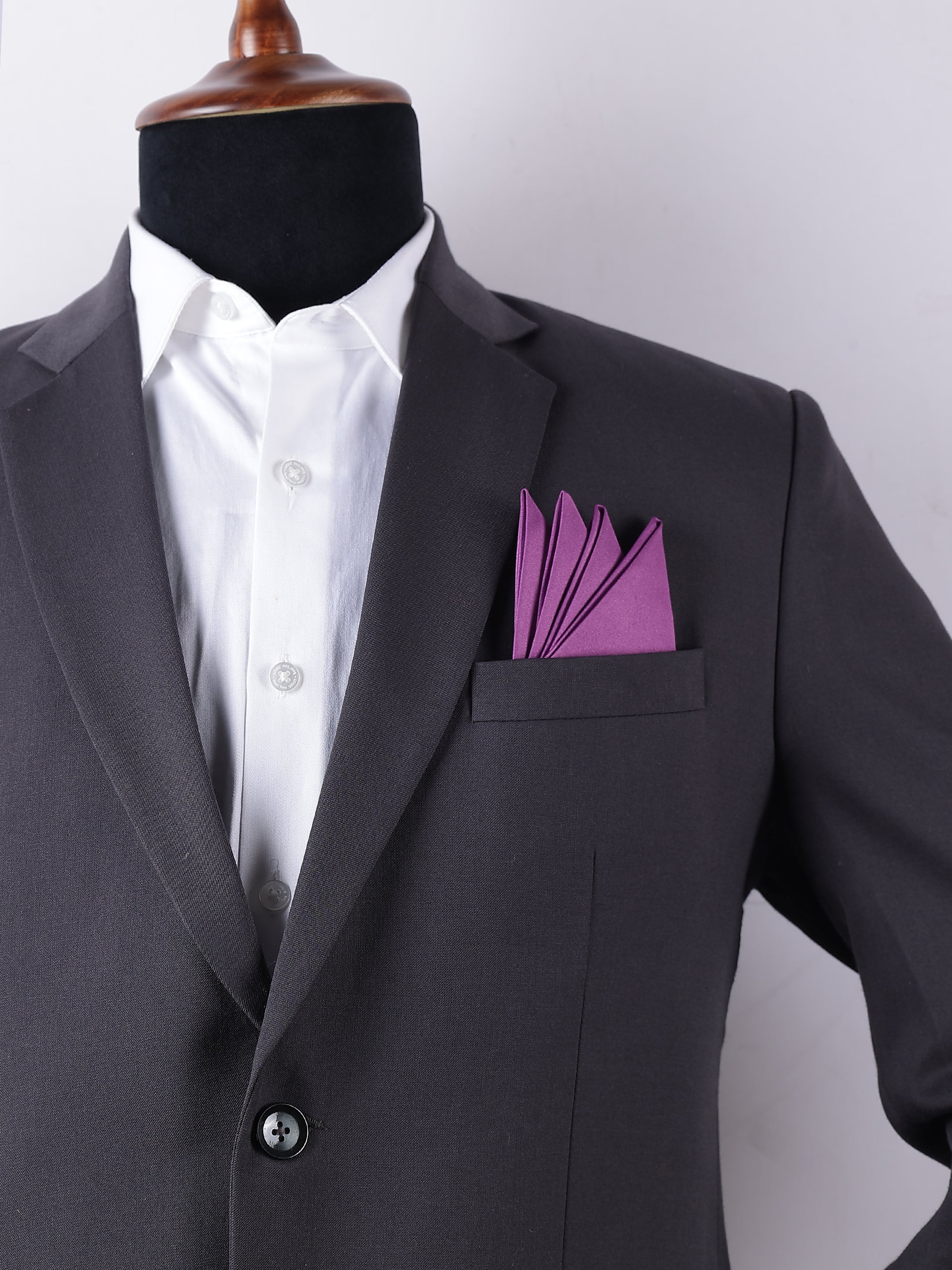 Purple Pre-Folded Pocket Square