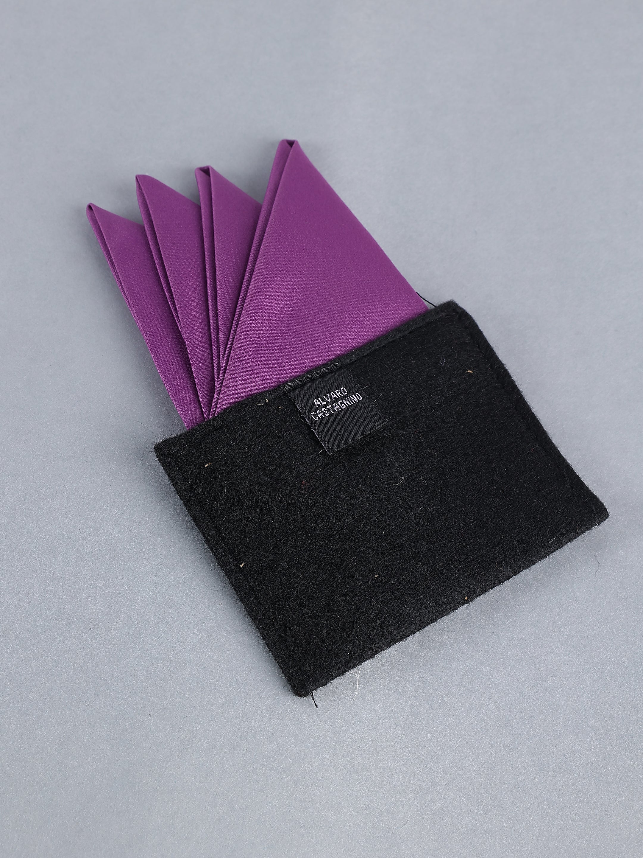 Purple Pre-Folded Pocket Square
