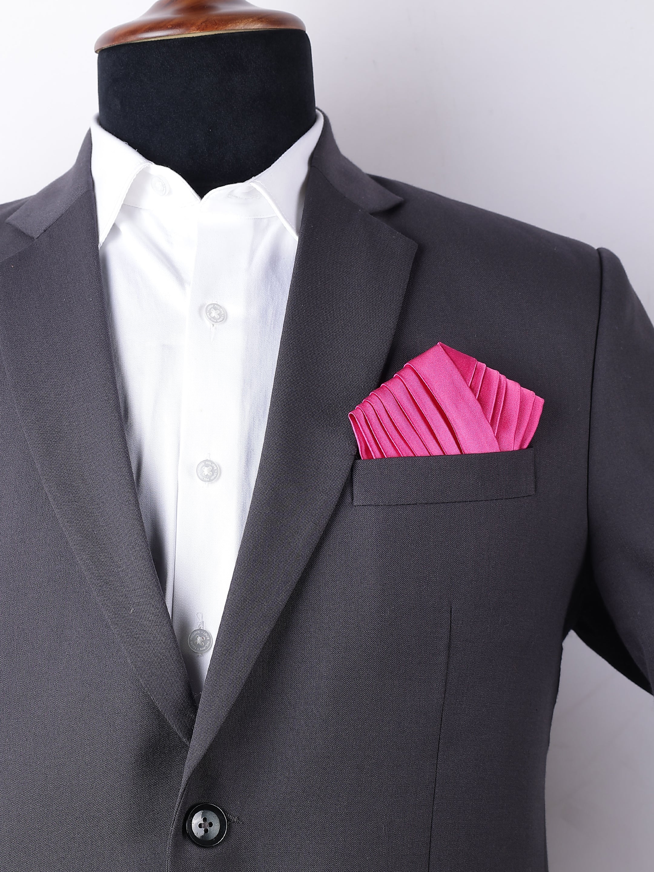 Pink Pleated Pre-Folded Pocket Square