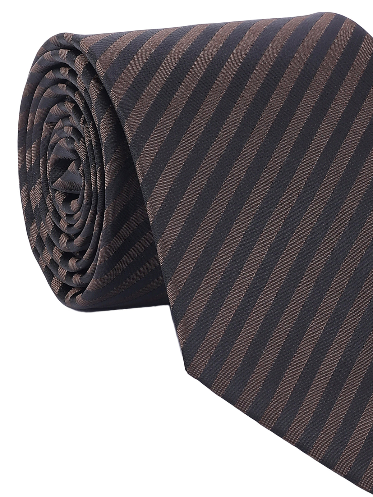 Dark Brown and Black Striped Necktie