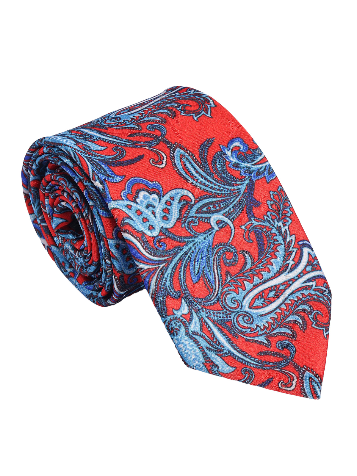Red and Blue Paisley Necktie