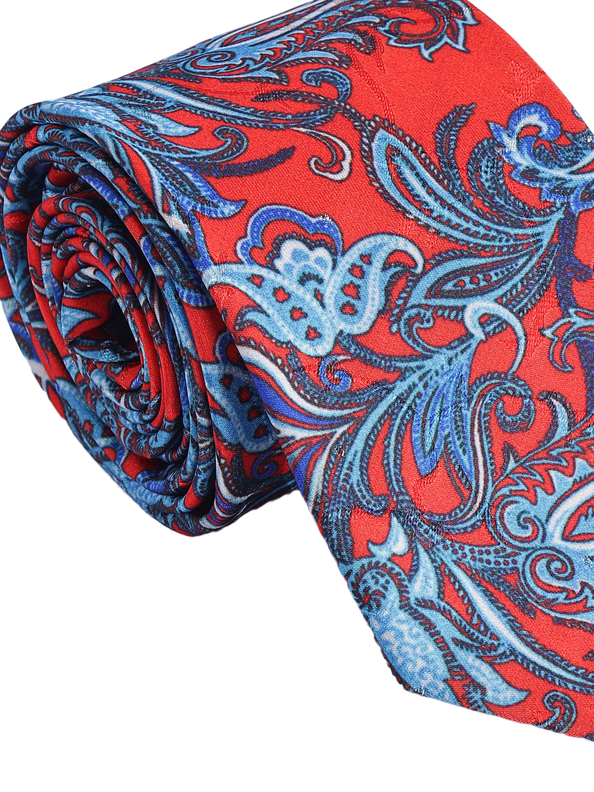 Red and Blue Paisley Necktie