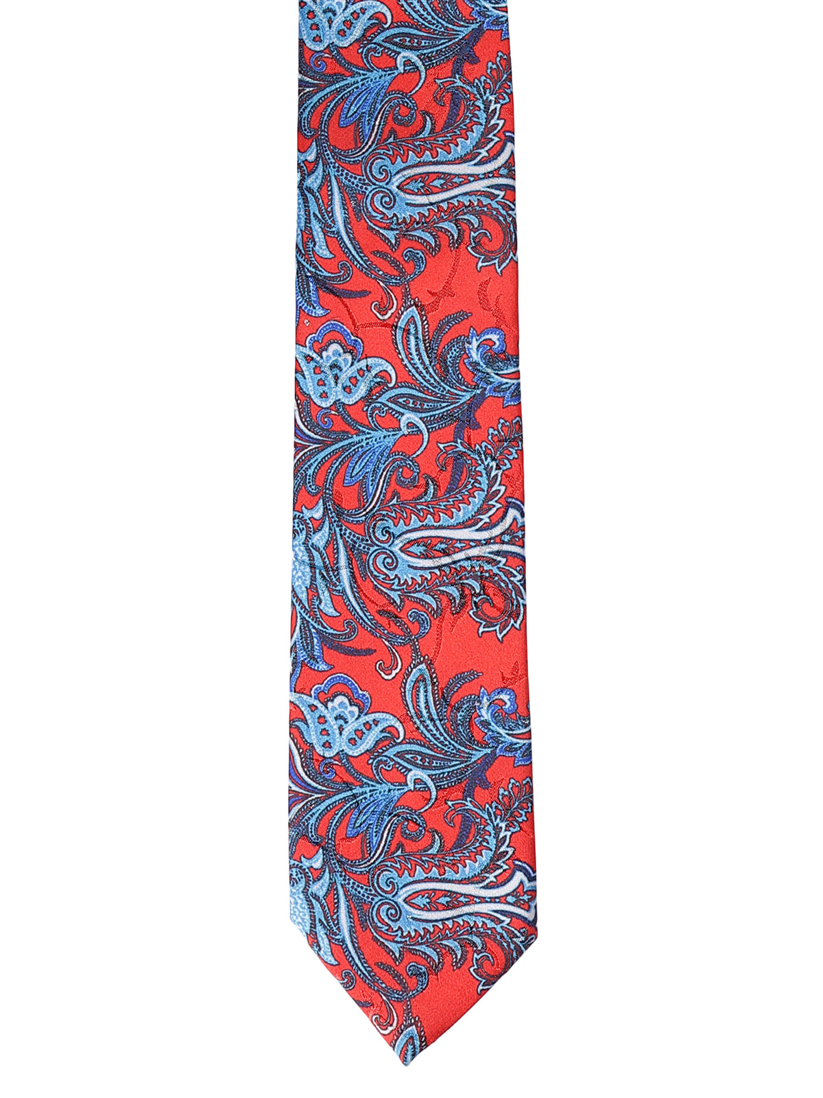 Red and Blue Paisley Necktie