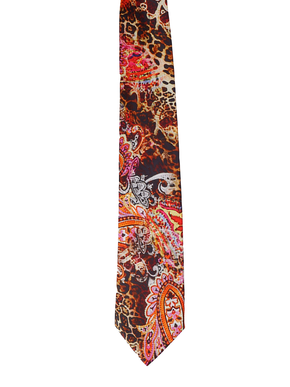 Multicolor Paisley and Animal Print Necktie