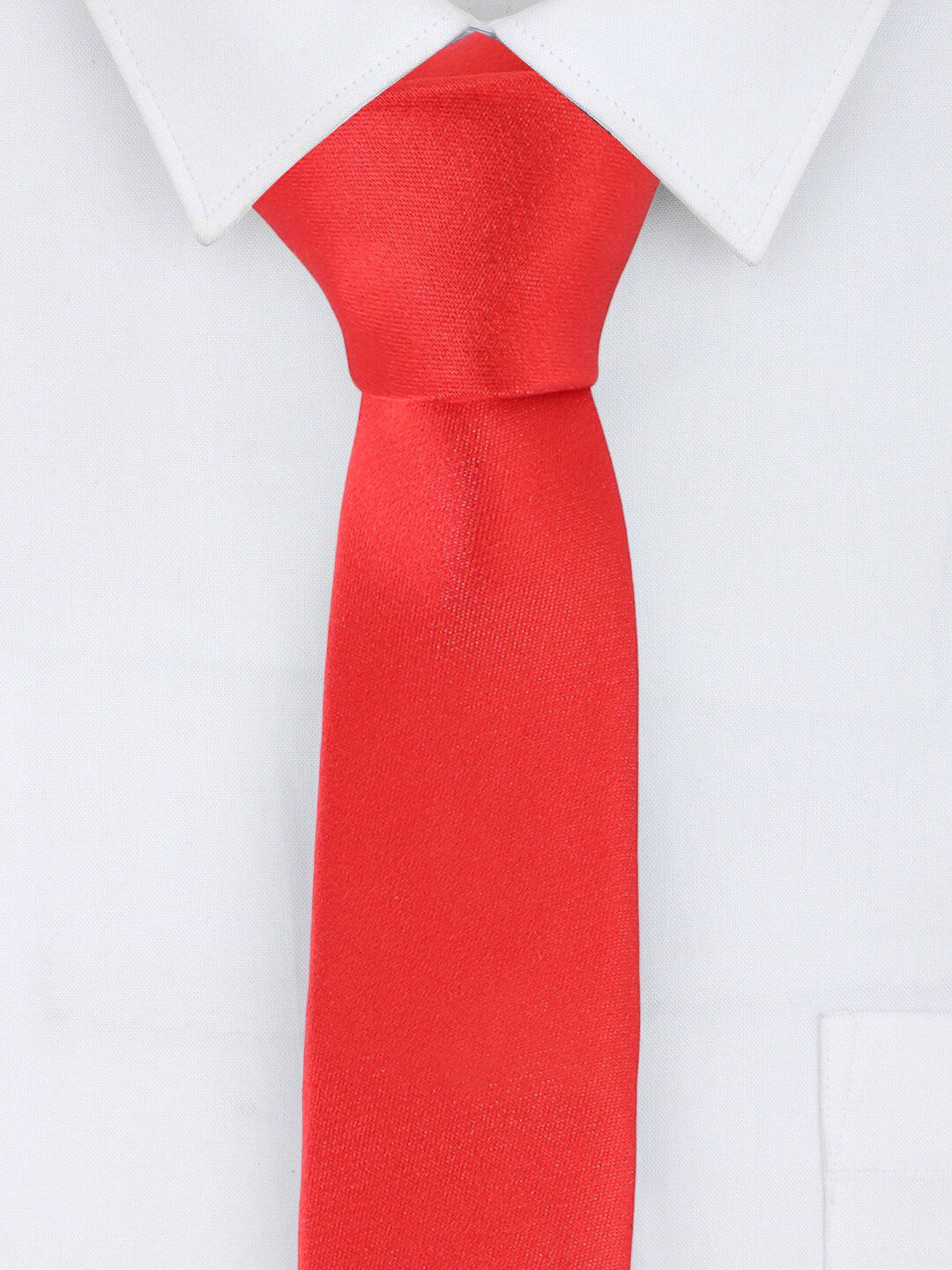 red silk necktie