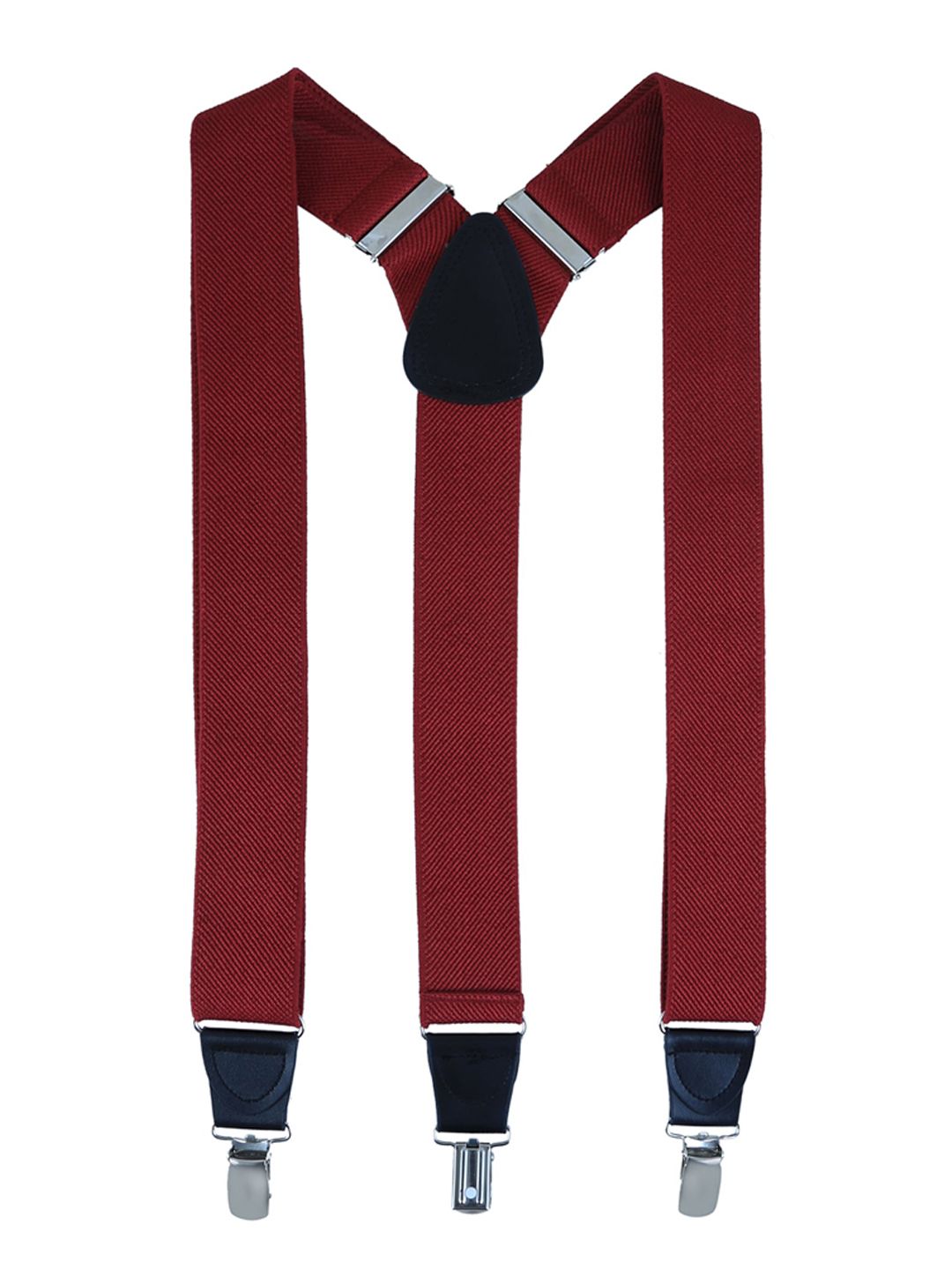 Classic Maroon Solid Y-Back Suspenders