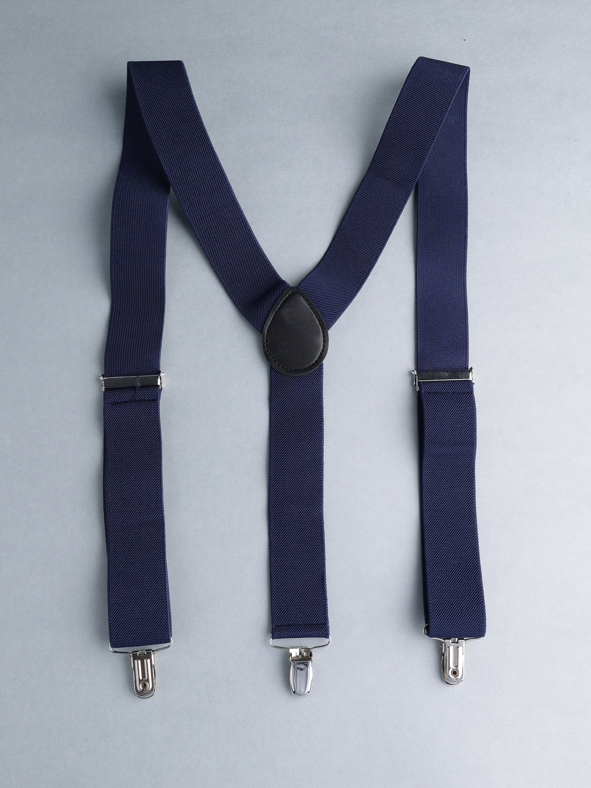 Navy Blue Dotted Y-Back Suspenders