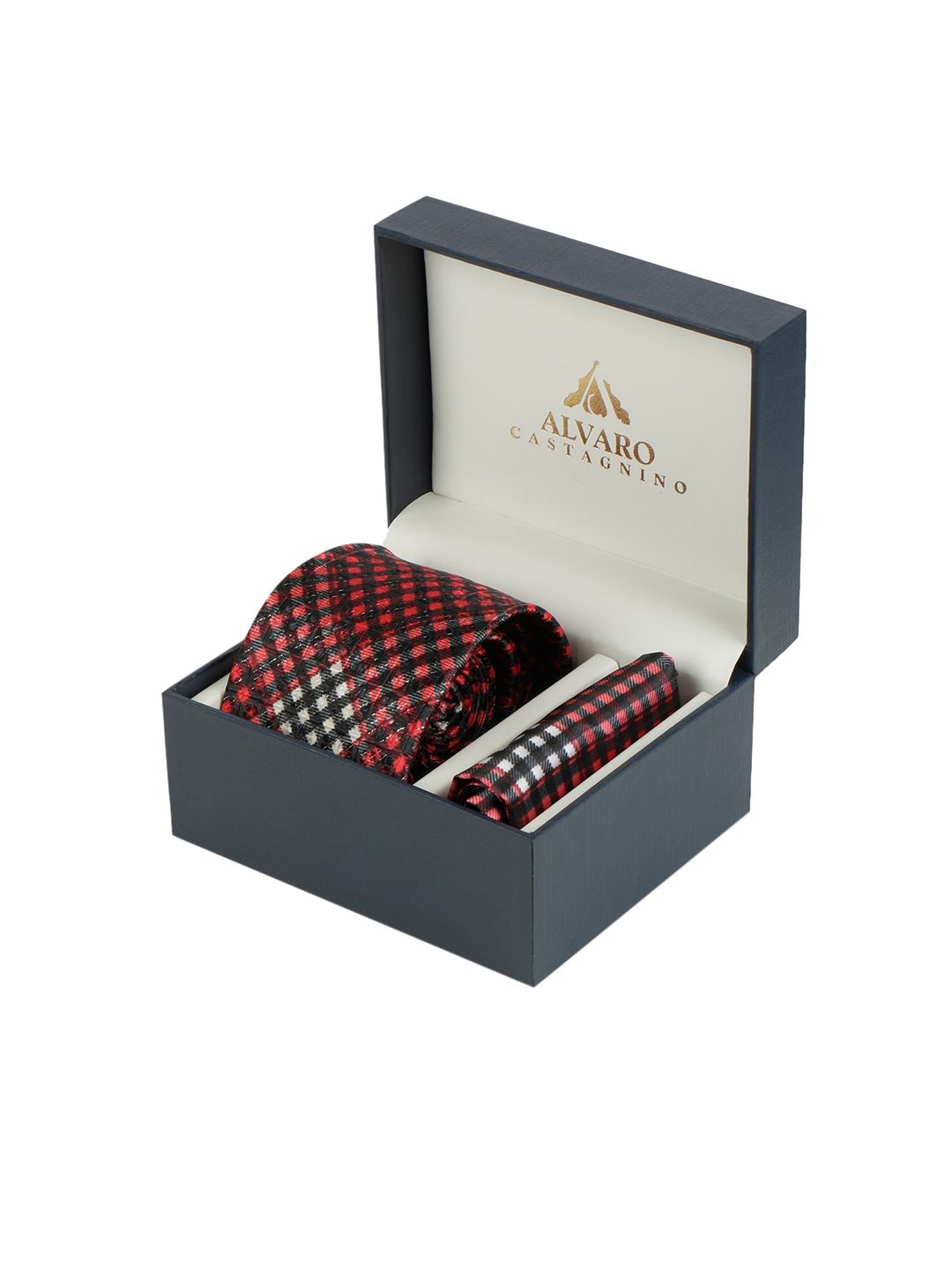 Alvaro Castagnino Men Maroon & Black Accessory Gift Set