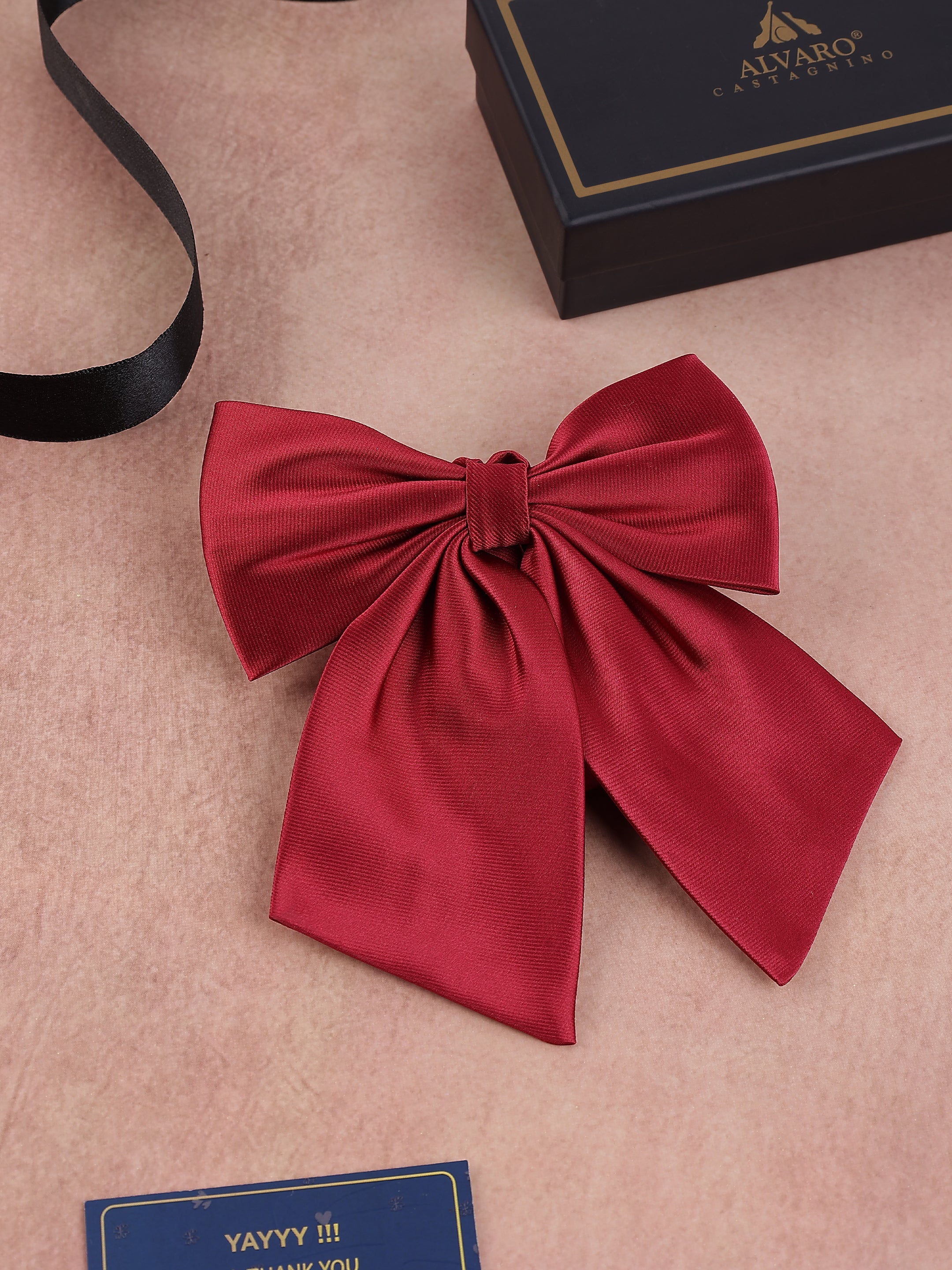 Maroon Floppy Bow Tie