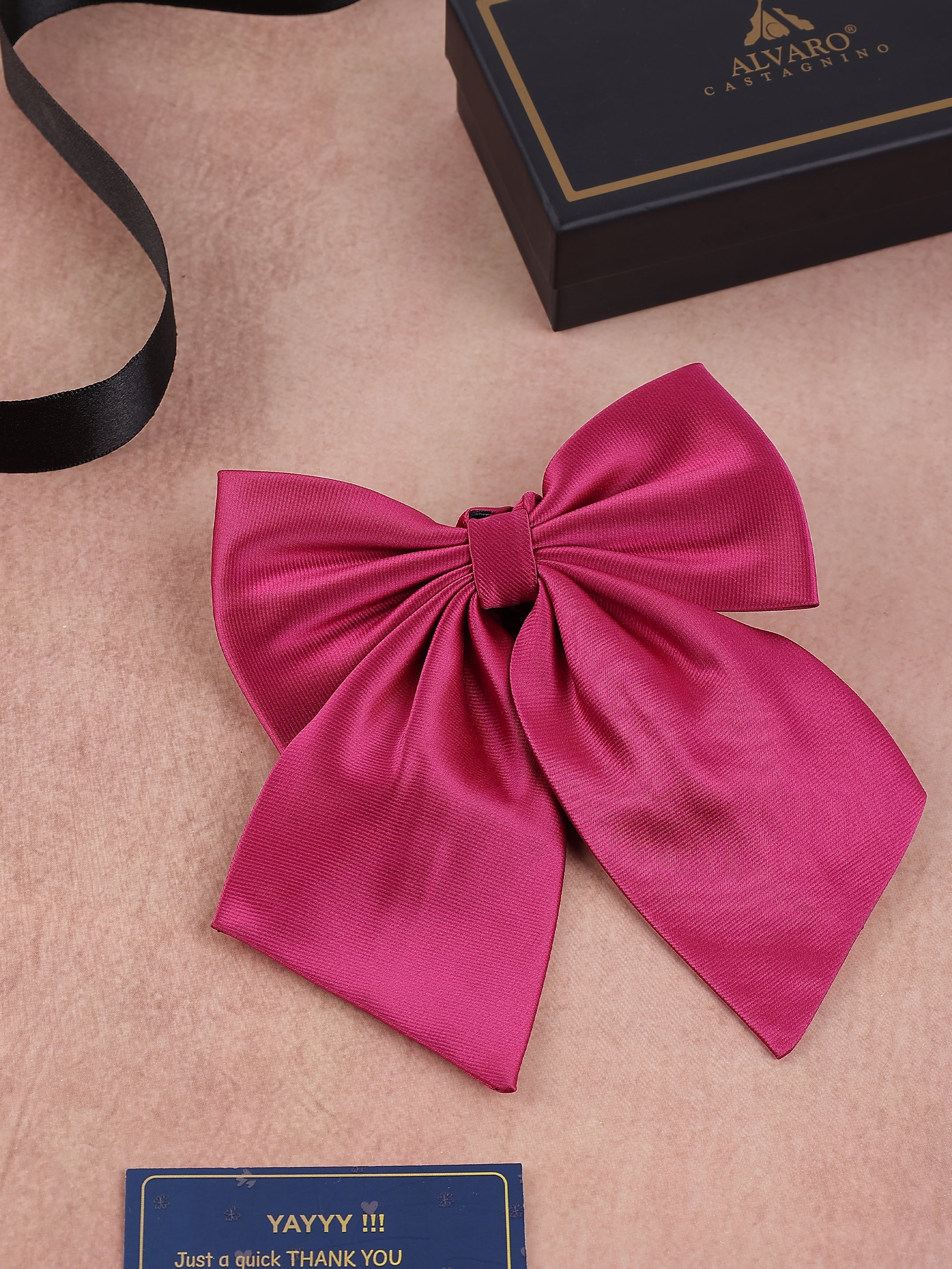 Magenta Floppy Bow Tie
