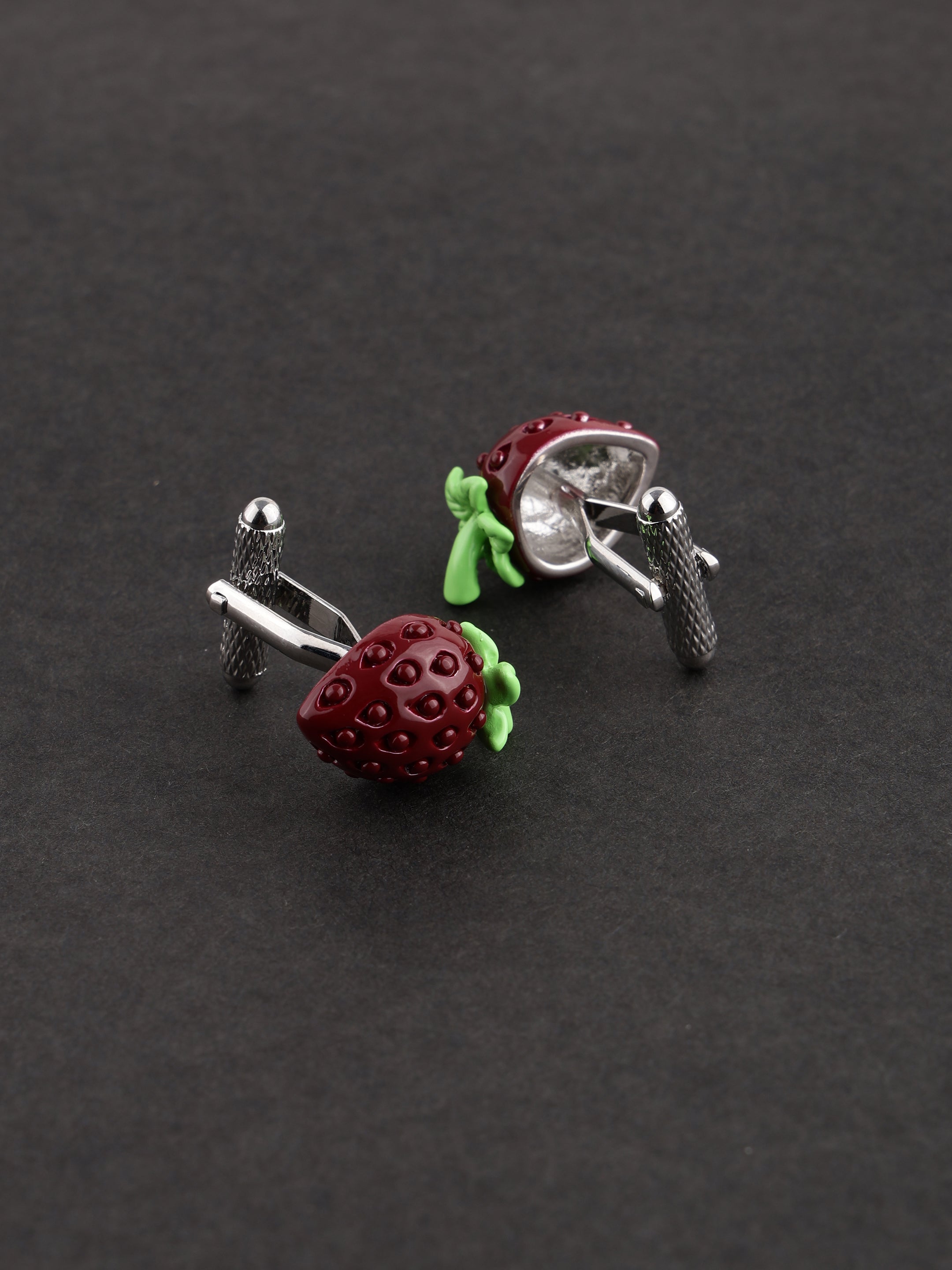 Red Strawberry Shape Fun Cufflink