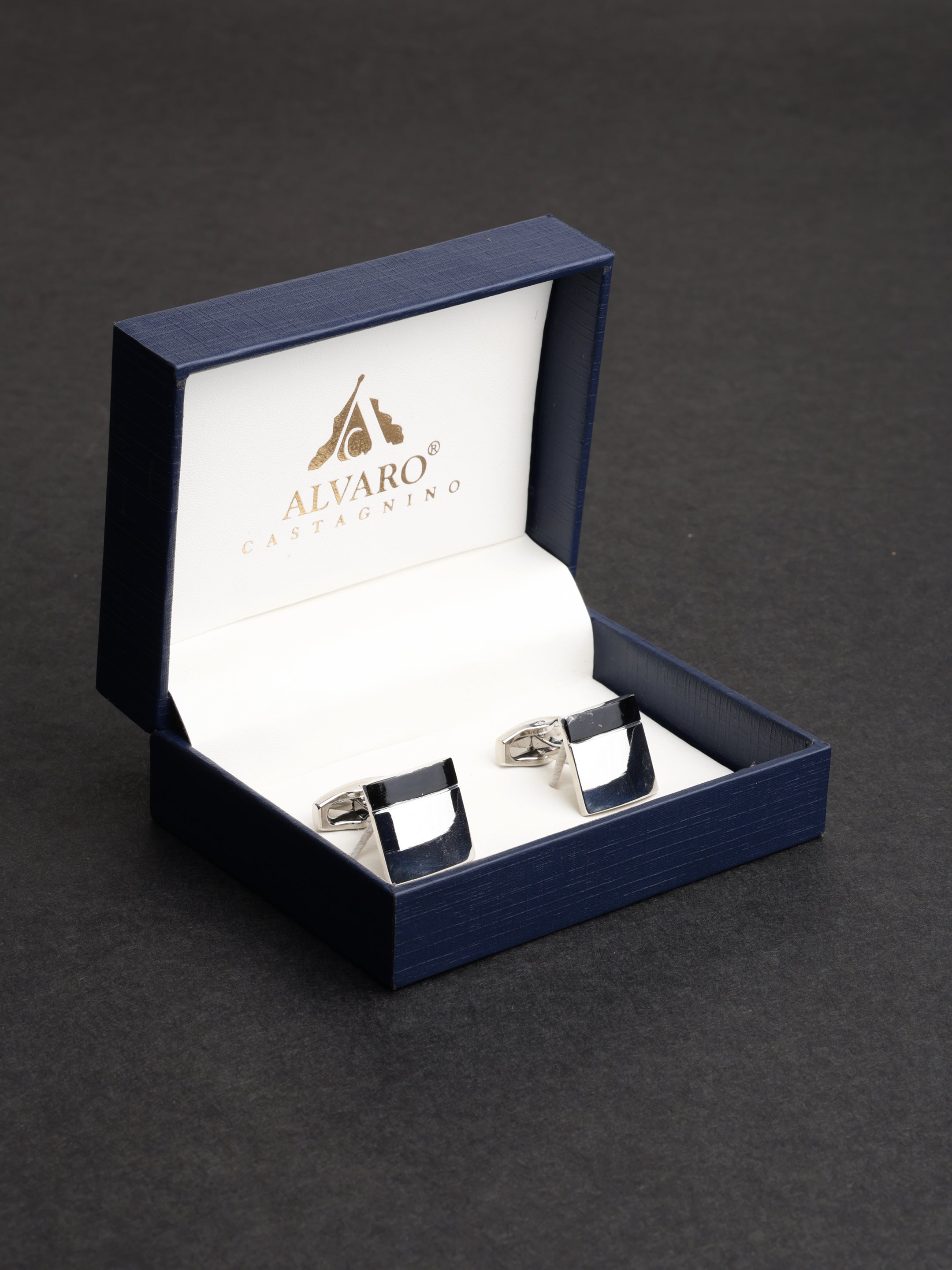 Modern Dual-Tone Square Cufflinks