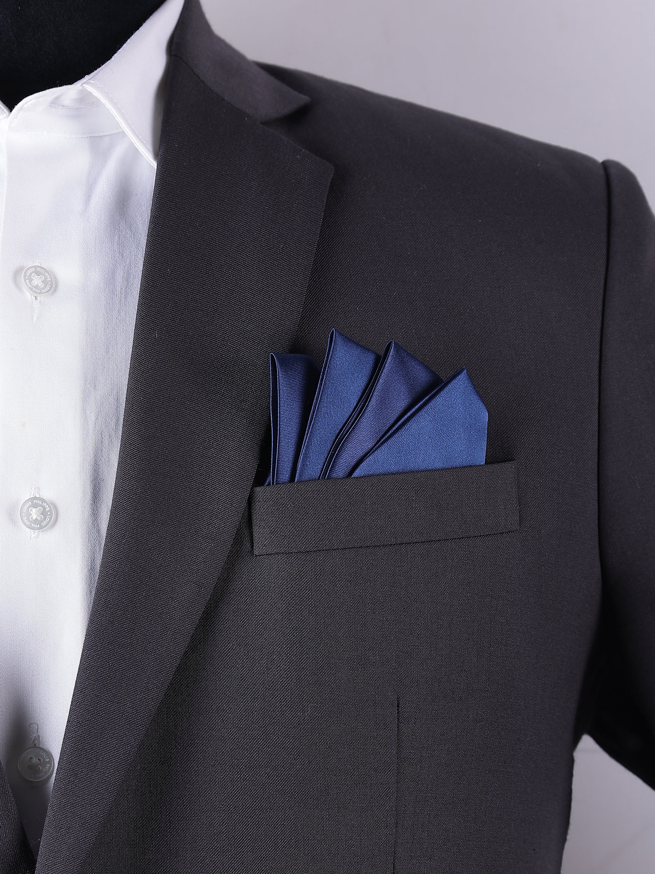 Navy Blue Pre-Folded Pocket Square