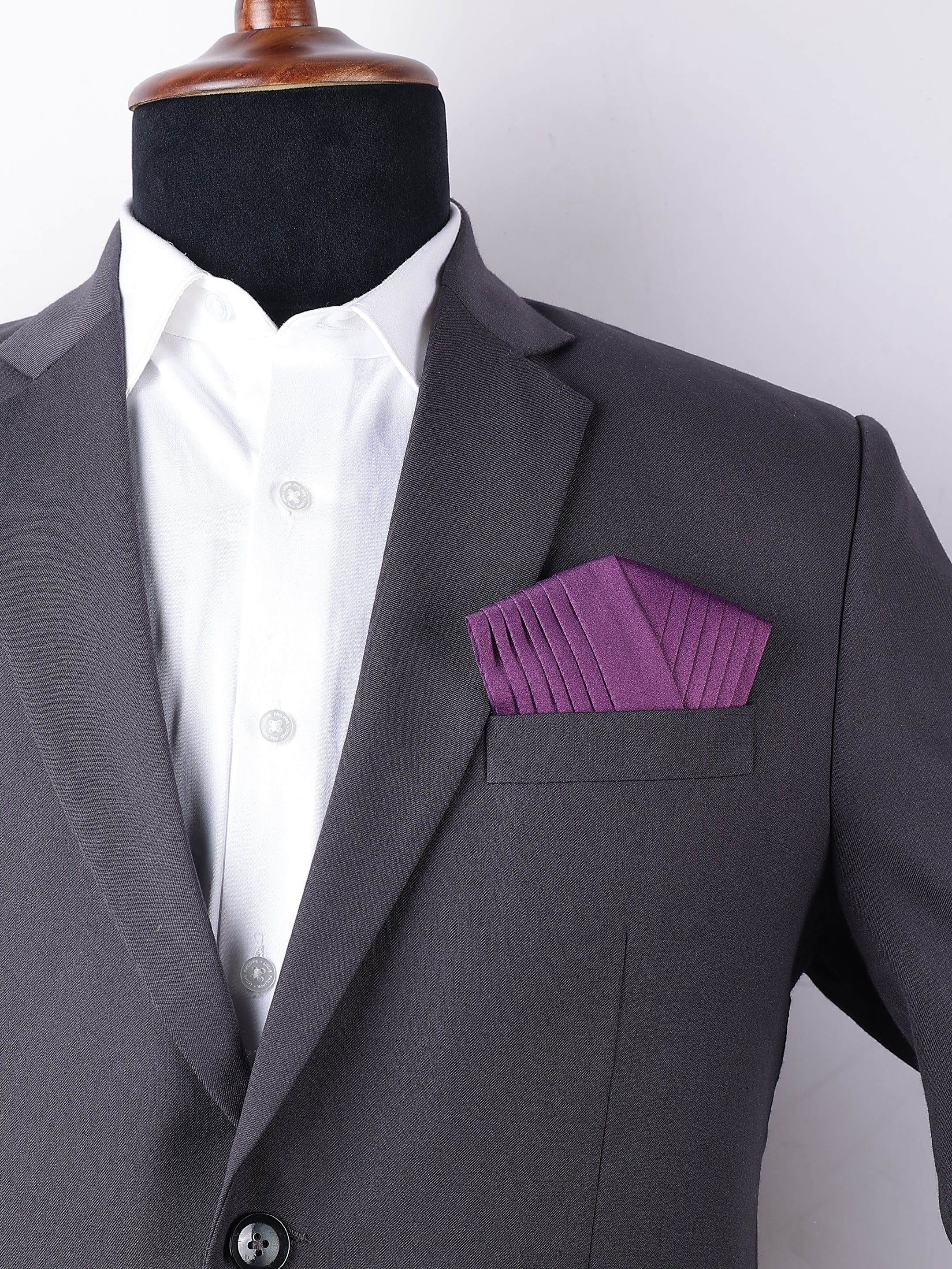 Purple Pre-Folded Pocket Square