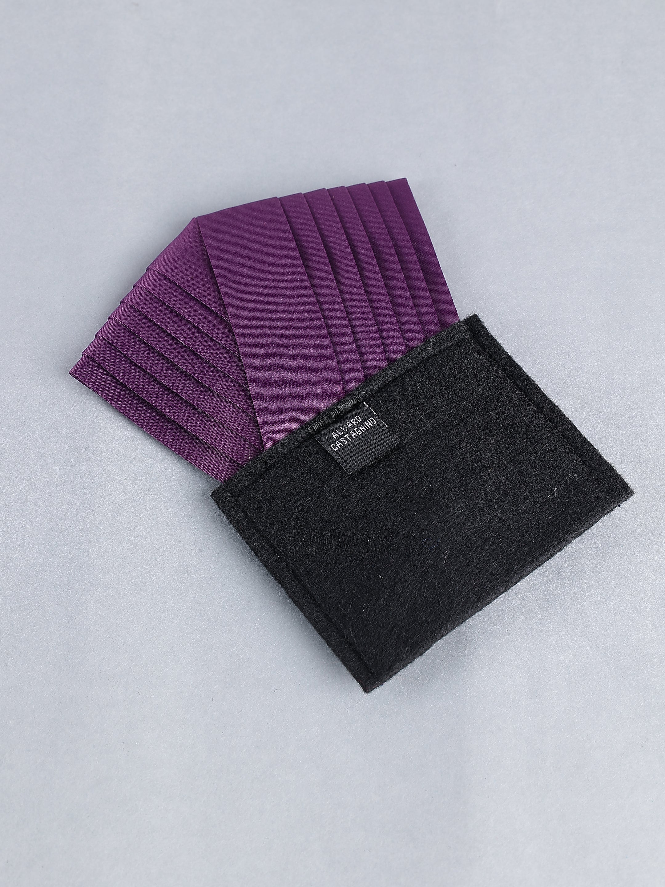 Purple Pre-Folded Pocket Square