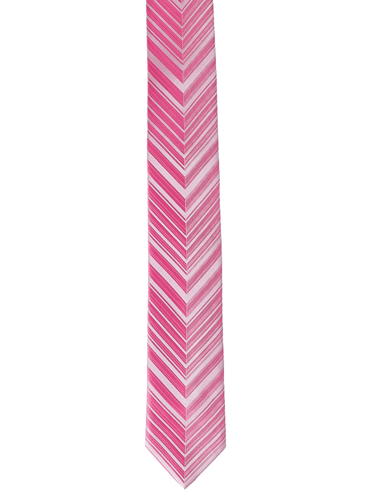 Pink Chevron Striped Necktie