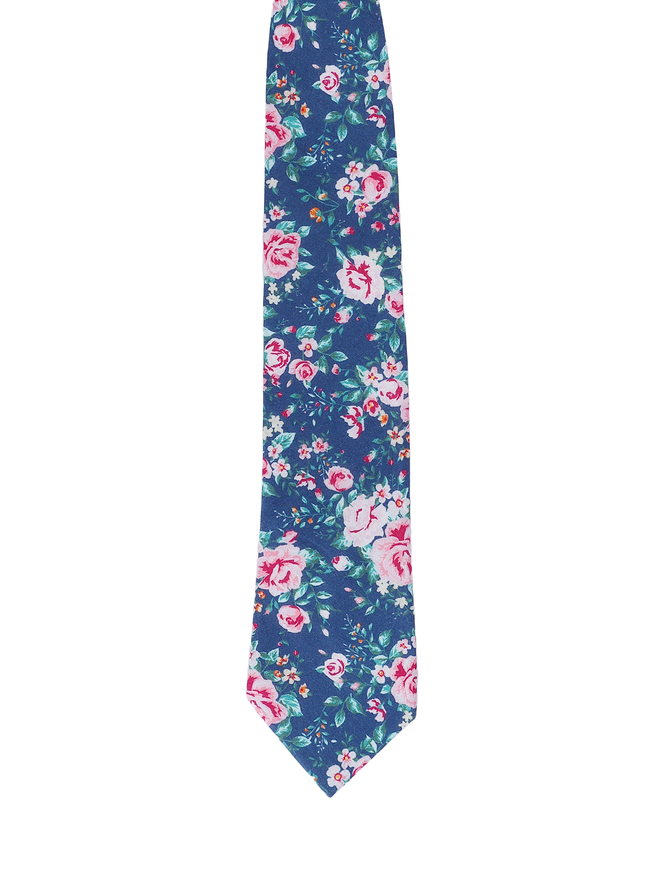 Floral Navy Cotton Tie