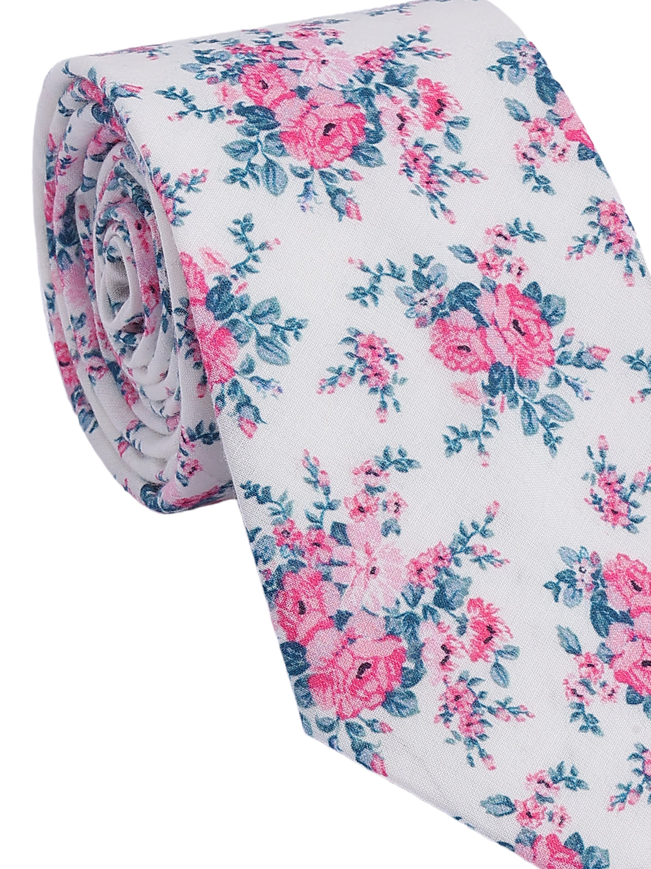 Floral Cotton Pink Tie