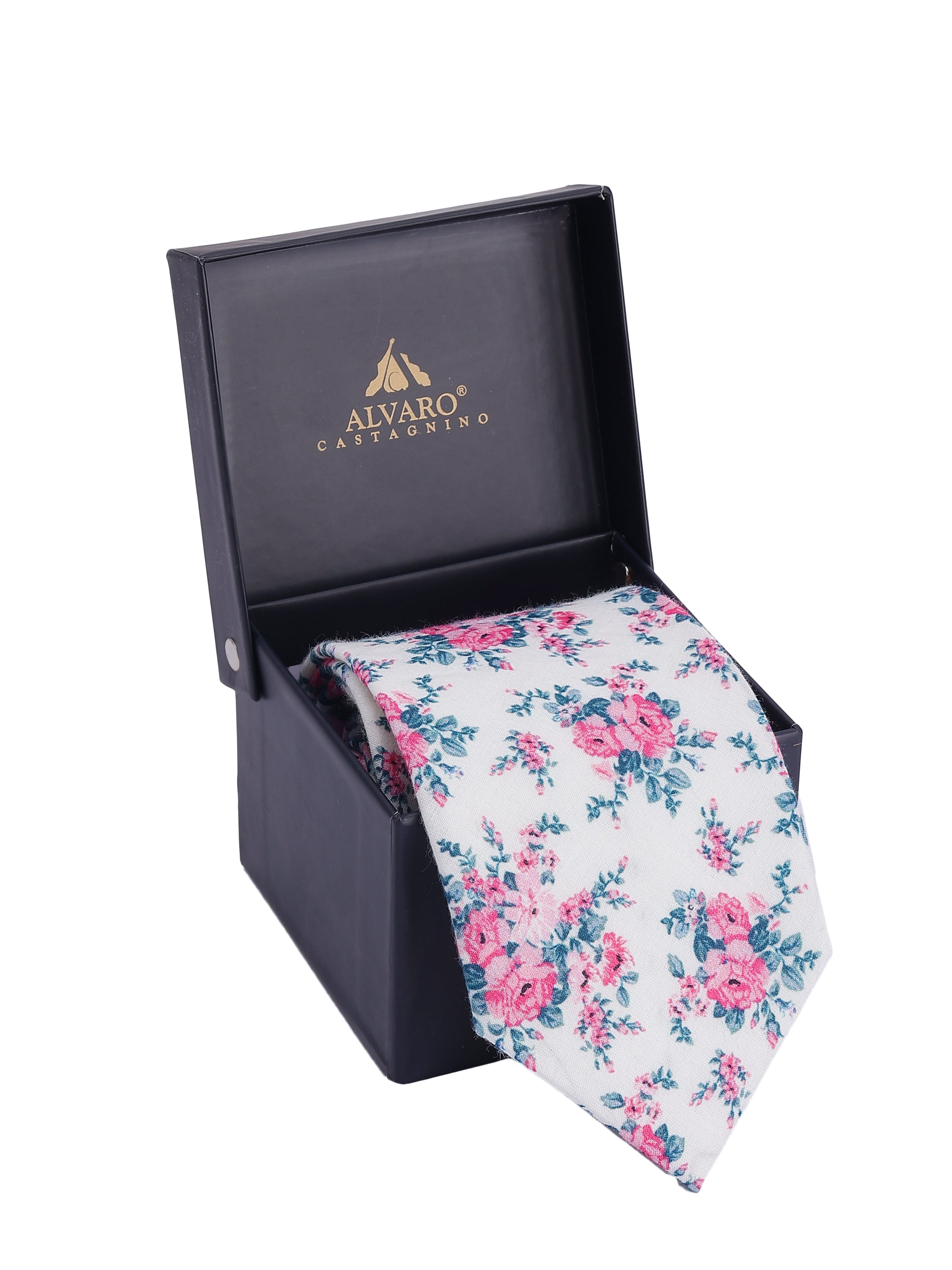 Floral Cotton Pink Tie