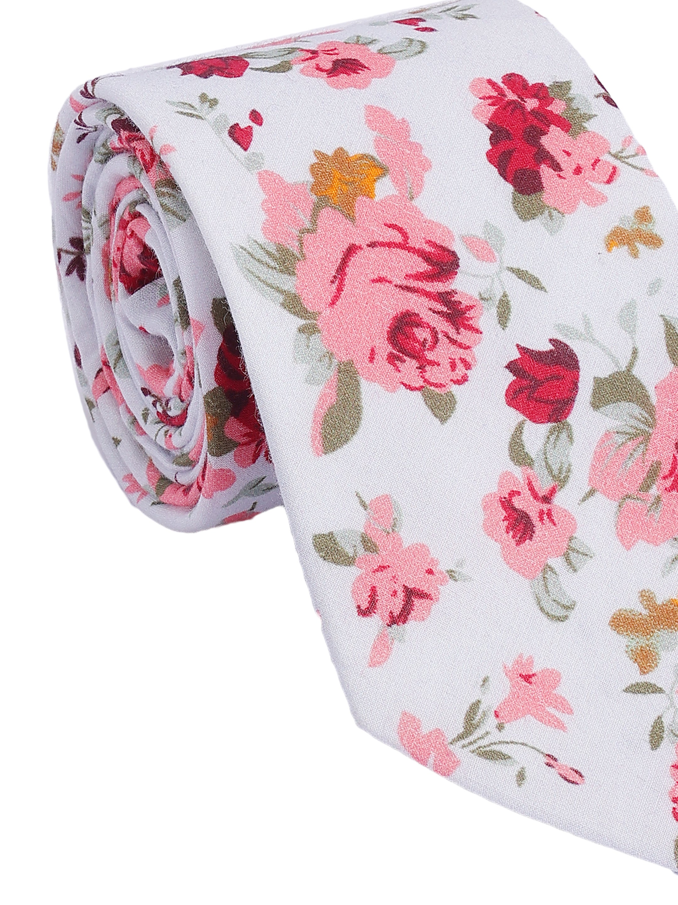 Pastel Blush Rose Cotton Necktie