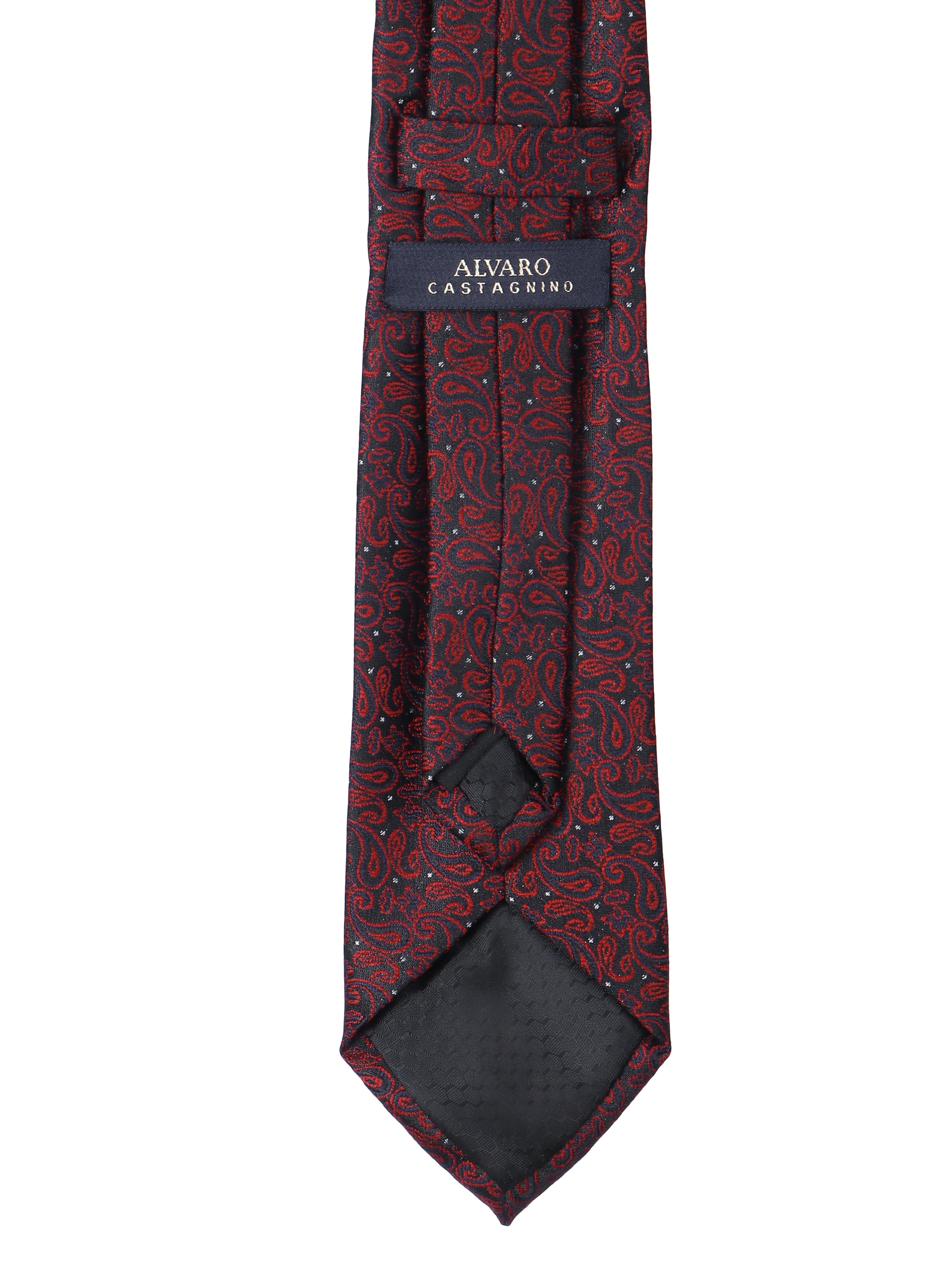 Maroon & Black Paisley Tie