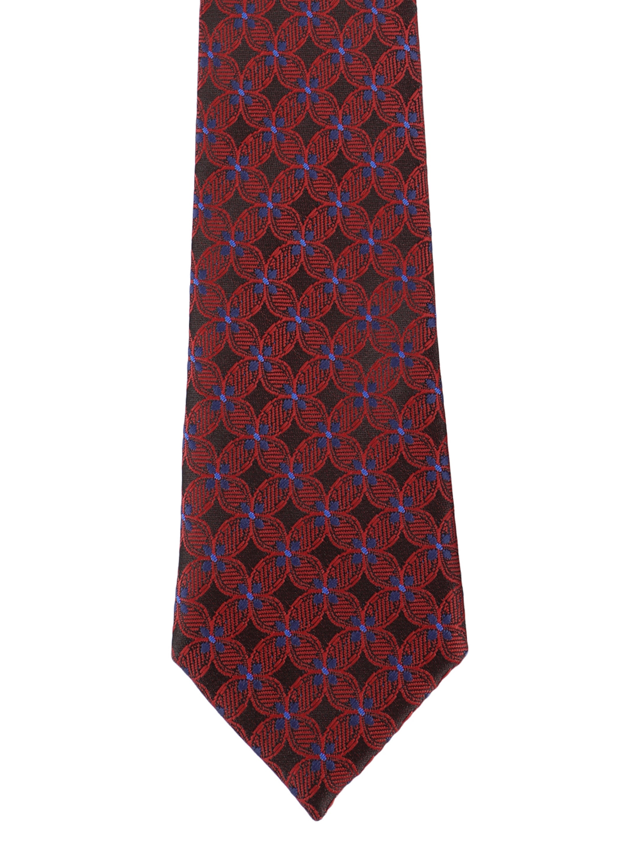 Maroon Geometric Necktie